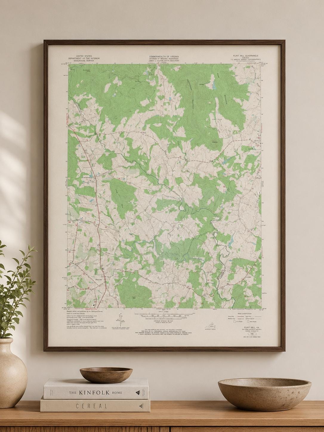 Vintage Flint Hill Virginia Topographic Map 1966 | USGS Quadrangle