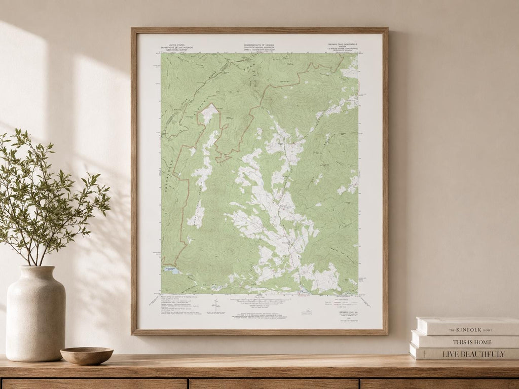 Vintage Browns Cove Virginia Topographic Map 1965 | USGS Quadrangle