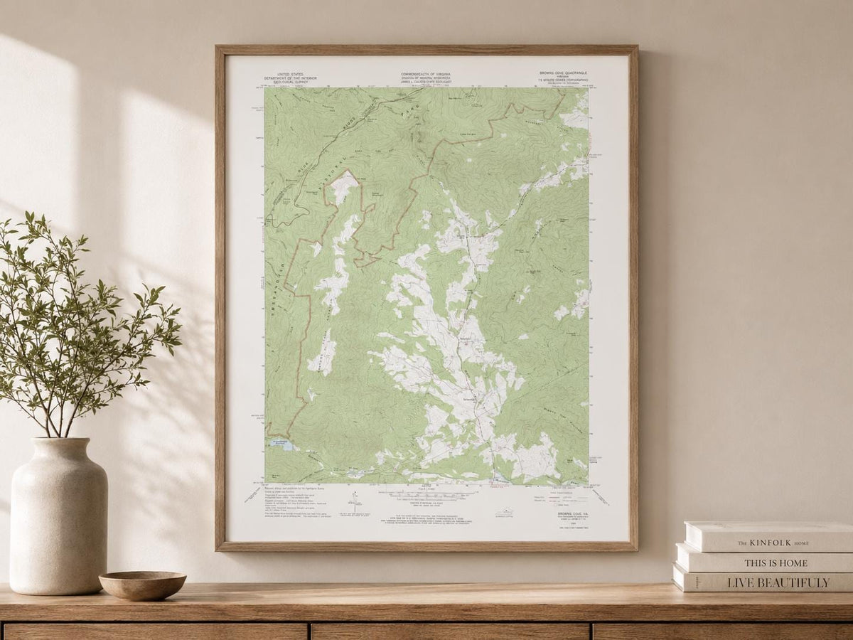 Vintage Browns Cove Virginia Topographic Map 1965 | USGS Quadrangle