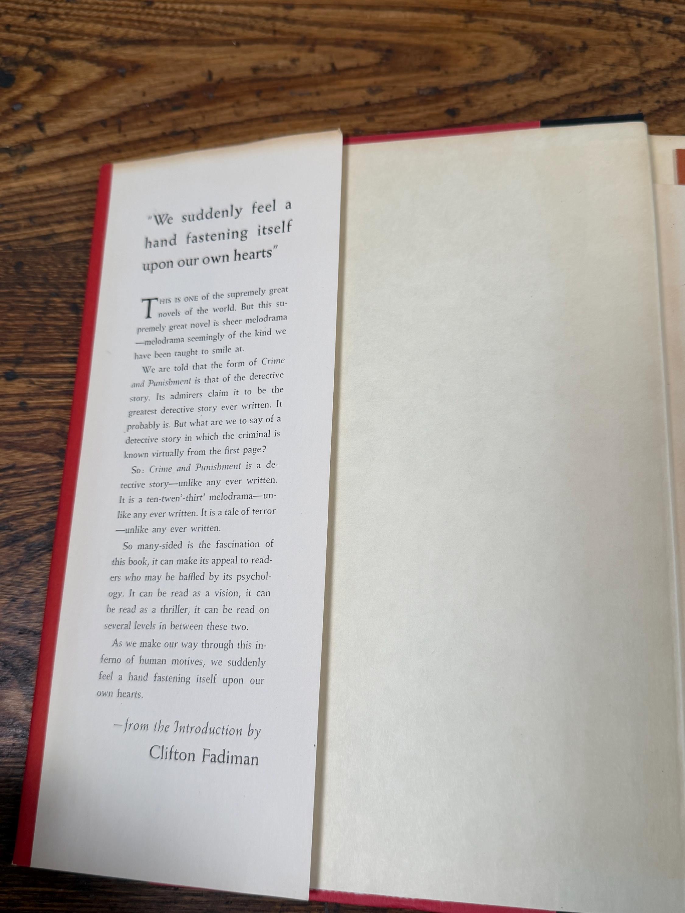 Crime and Punishment by Fyodor Dostoevsky | Hardcover 1956
