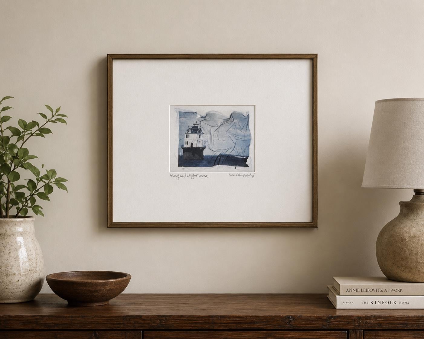 Maryland Lighthouse Signed Matted Print | 2004