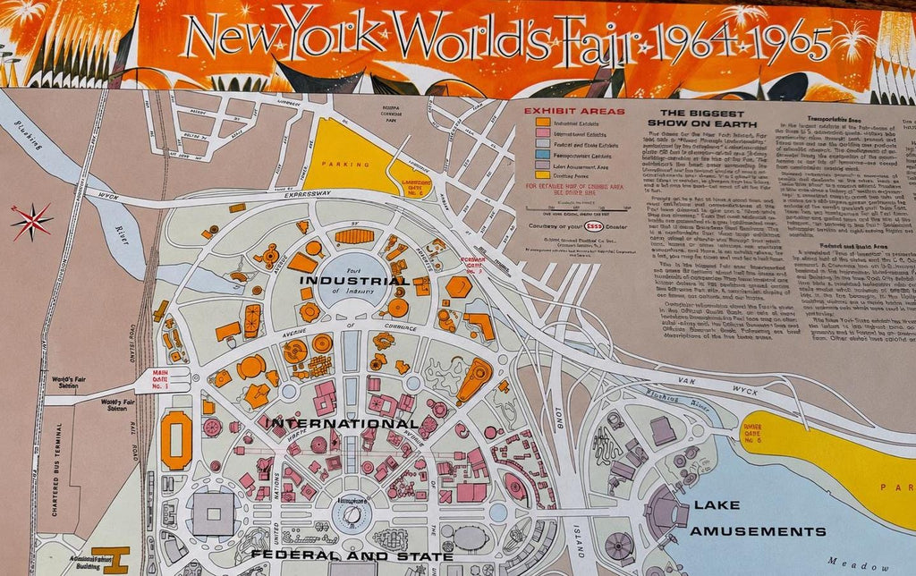 1964/1965 New York World’s Fair Esso Official Detailed Map