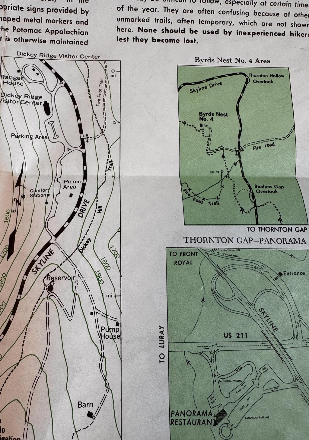 Vintage Shenandoah National Park Map Set – PATC Maps 9, 10 & 11