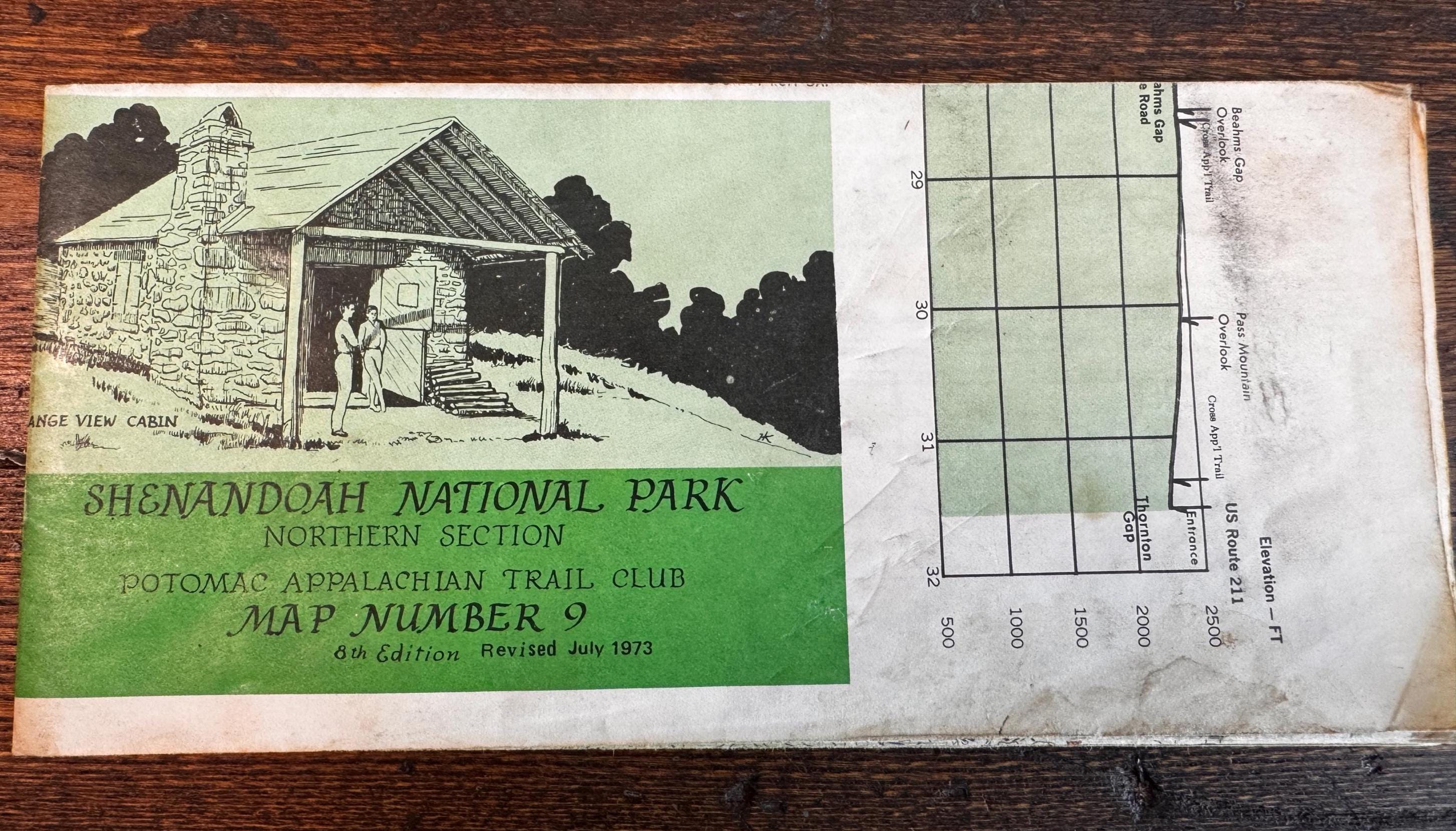 Vintage Shenandoah National Park Map Set – PATC Maps 9, 10 & 11