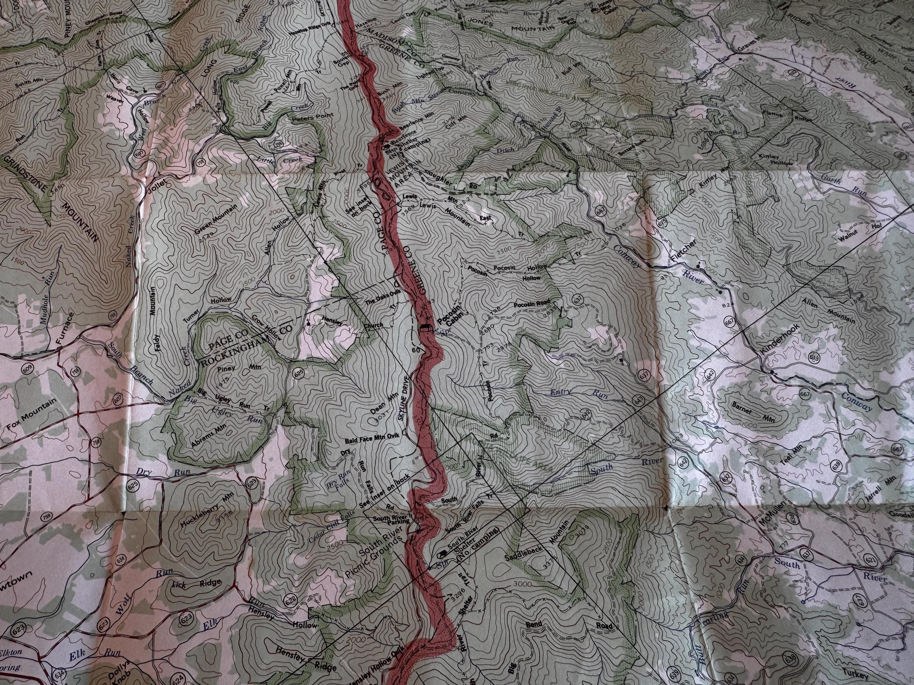 Vintage Shenandoah National Park Map Set – PATC Maps 9, 10 & 11