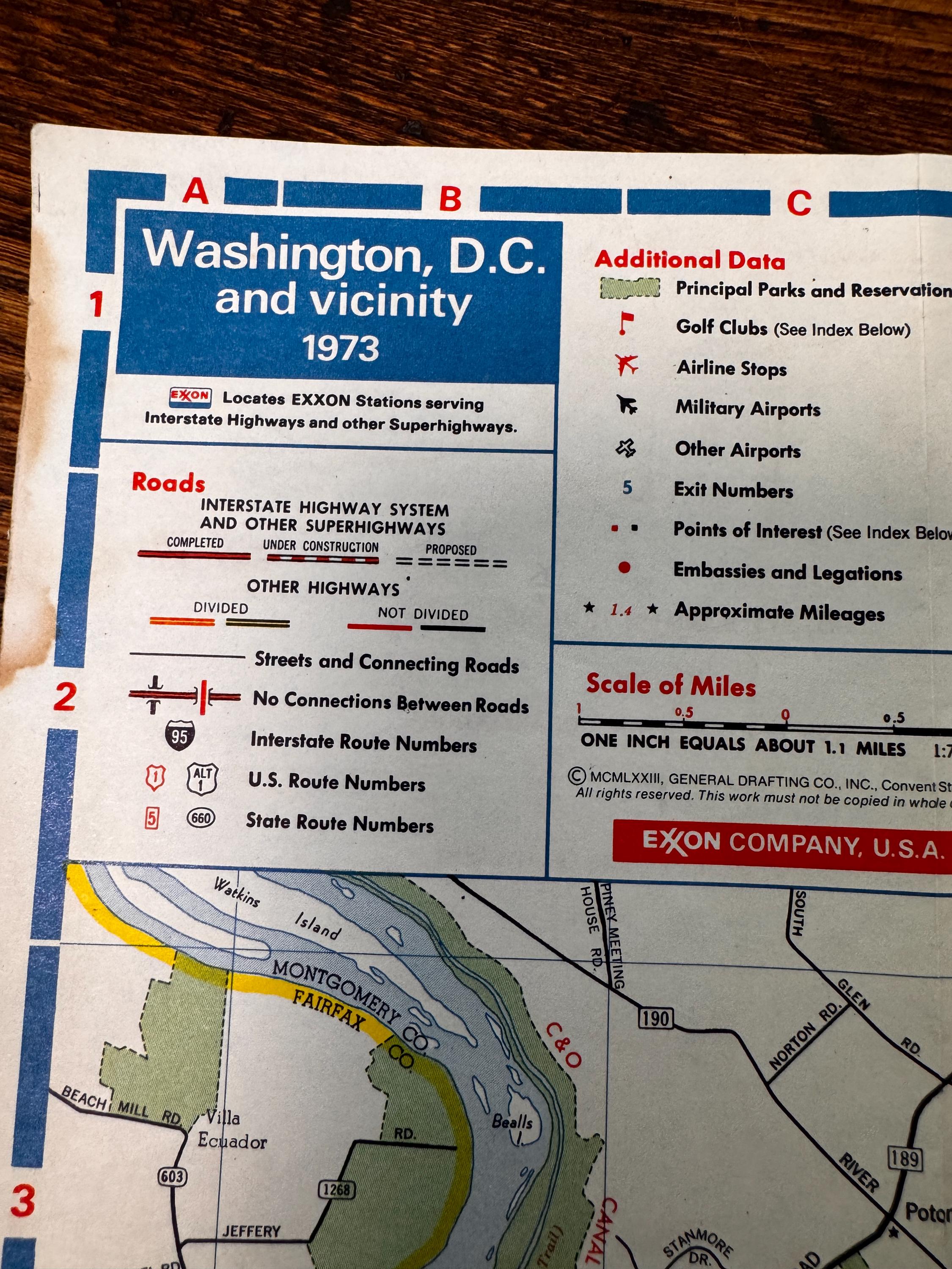 Vintage Road Map Lot – Ohio, Baltimore, DC, Pittsburgh, Idaho, Wyoming