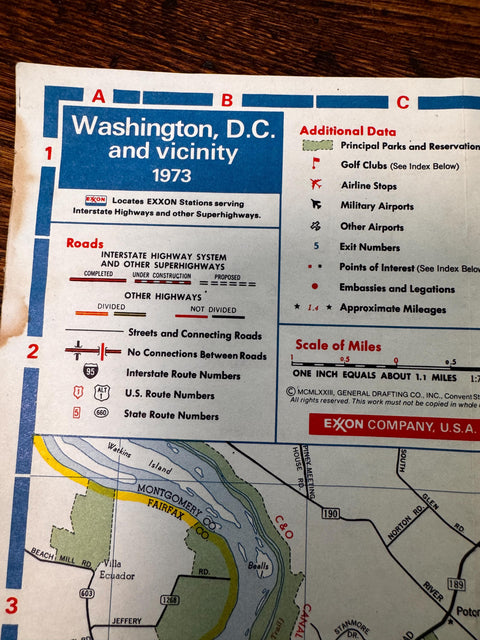 Vintage Road Map Lot – Ohio, Baltimore, DC, Pittsburgh, Idaho, Wyoming