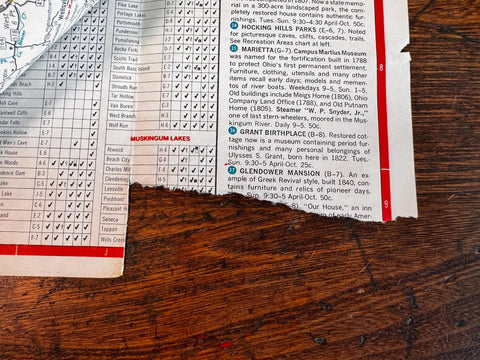Vintage Road Map Lot – Ohio, Baltimore, DC, Pittsburgh, Idaho, Wyoming