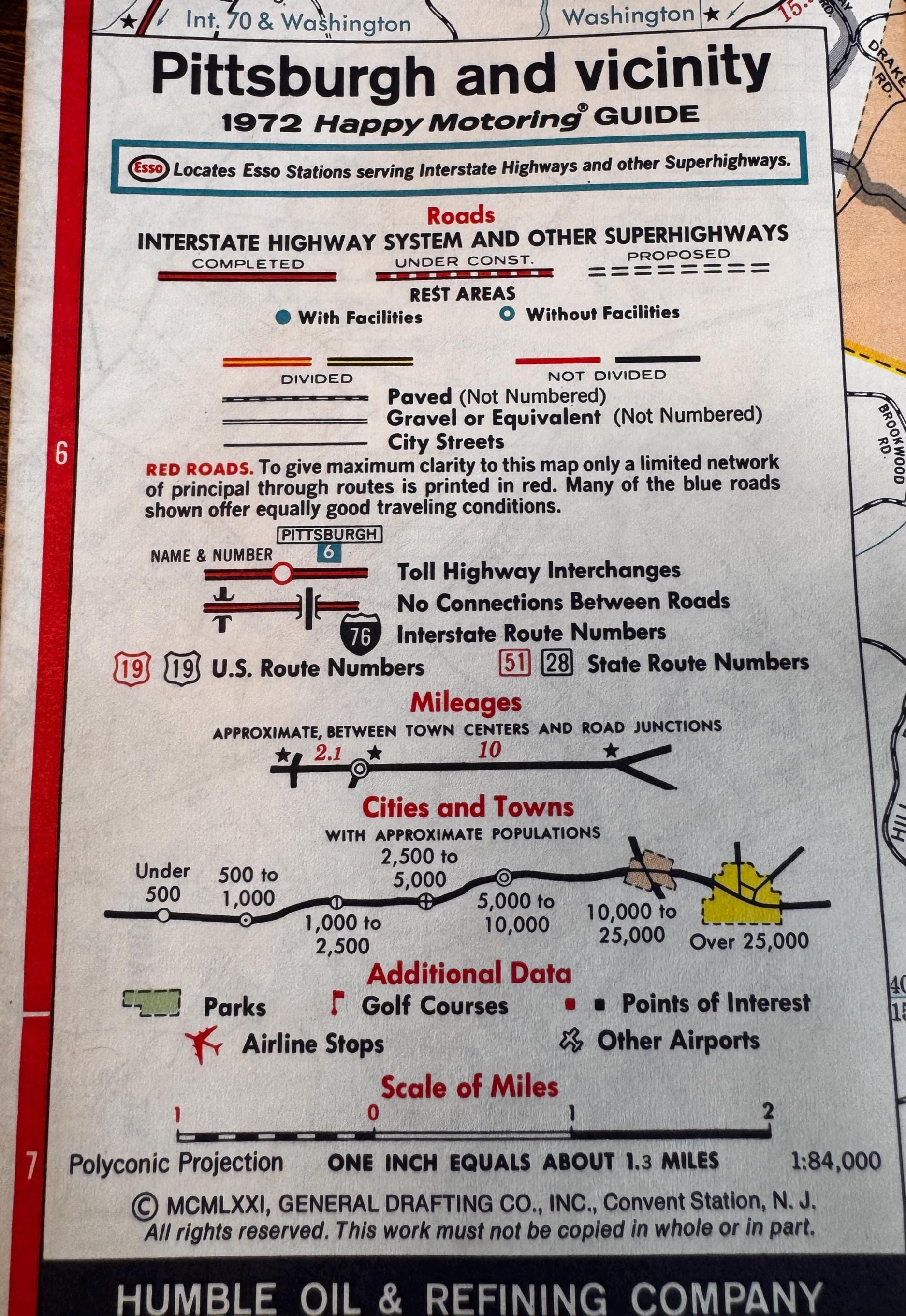 Vintage Road Map Lot – Delaware/Chesapeake Bay Region, Ohio, Pittsburgh, Washington/Oregon