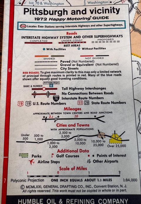 Vintage Road Map Lot – Delaware/Chesapeake Bay Region, Ohio, Pittsburgh, Washington/Oregon