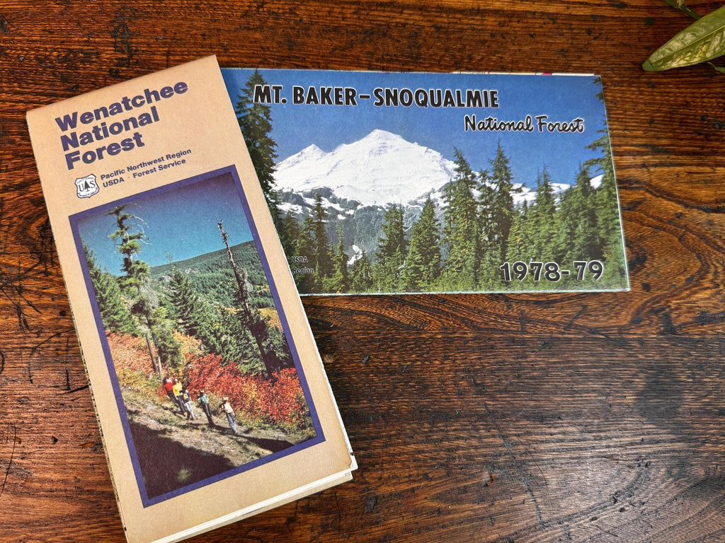 Vintage National Forest Maps – Wenatchee, Mt. Baker/Snoqualmie