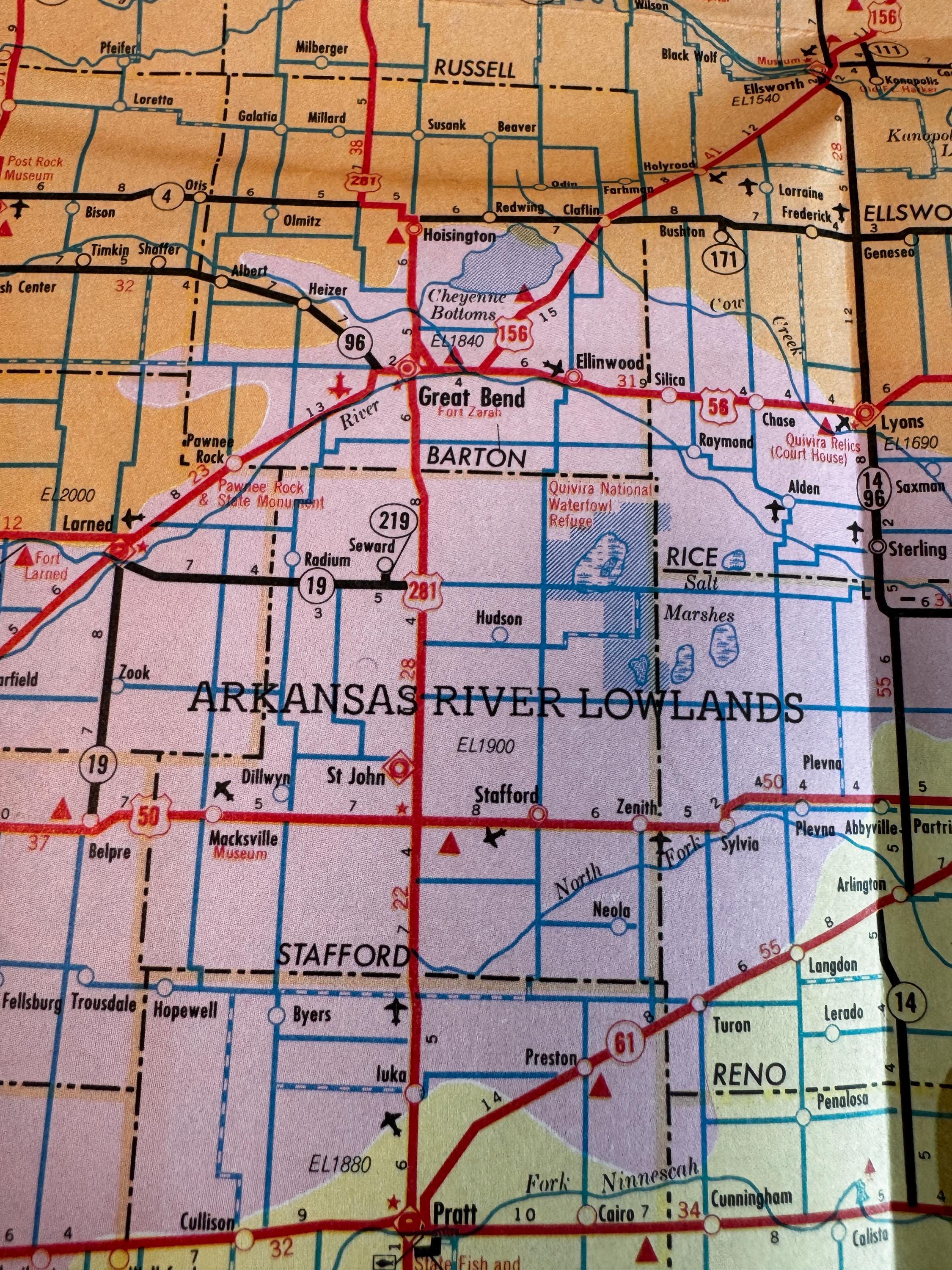 Vintage Kansas & Arkansas Highway Map Set