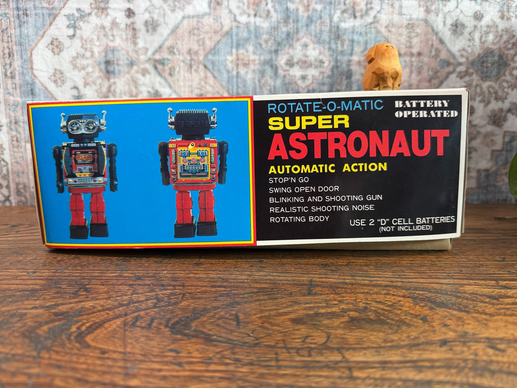 Vintage SH Rotate-O-Matic Super Astronaut Robot w/ Original Box | Made in Japan Working