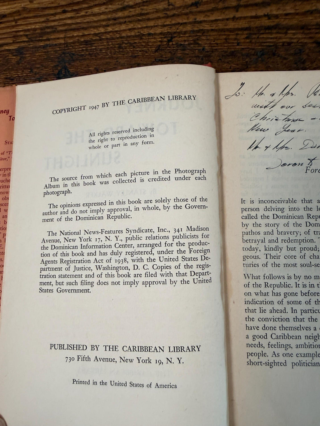 Journey Toward the Sunlight by Stanley Walker | Hardcover 1947
