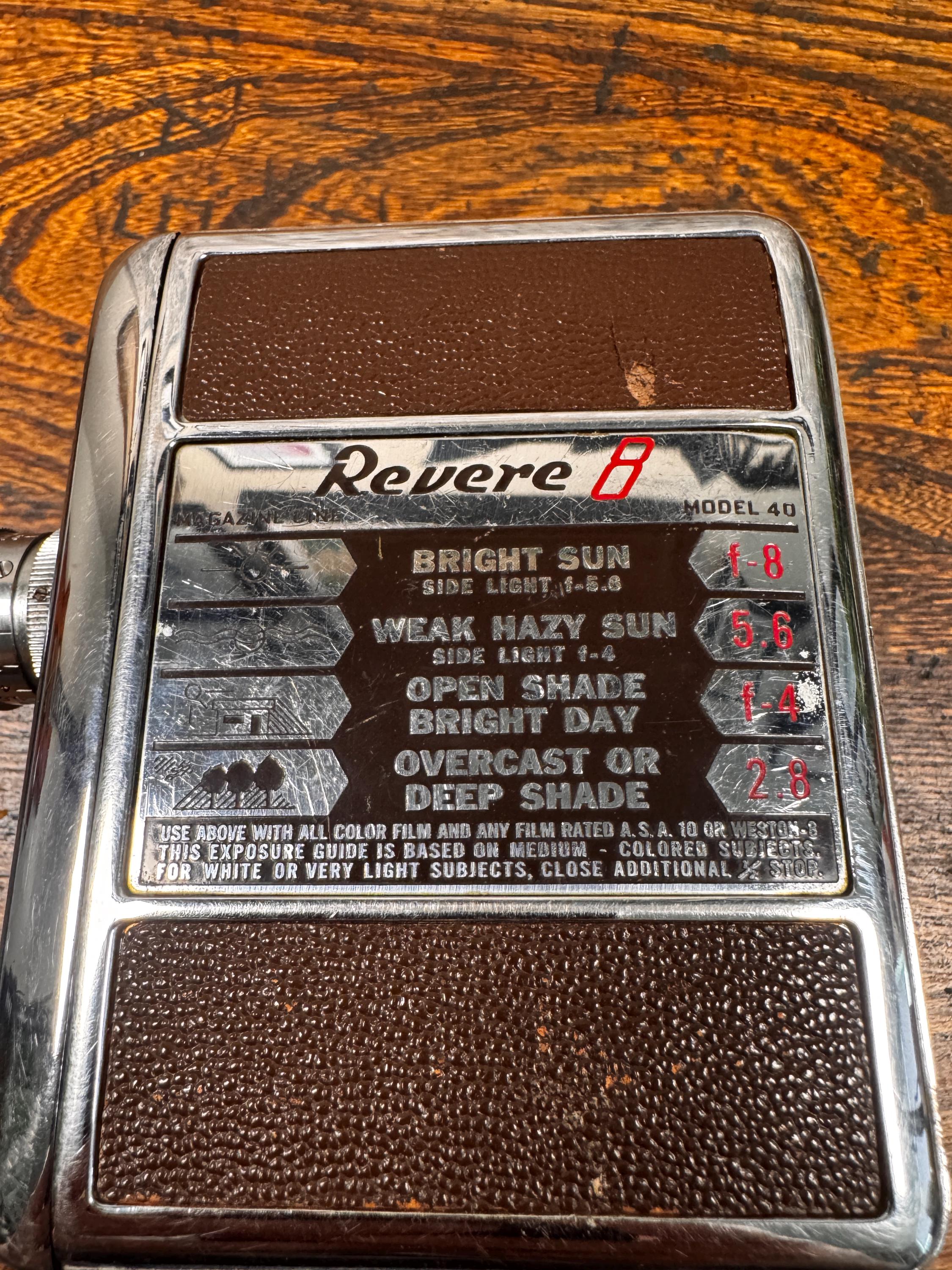 Revere 8 Model 40 Magazine Cine Camera | Elgeet Lens | Made in USA