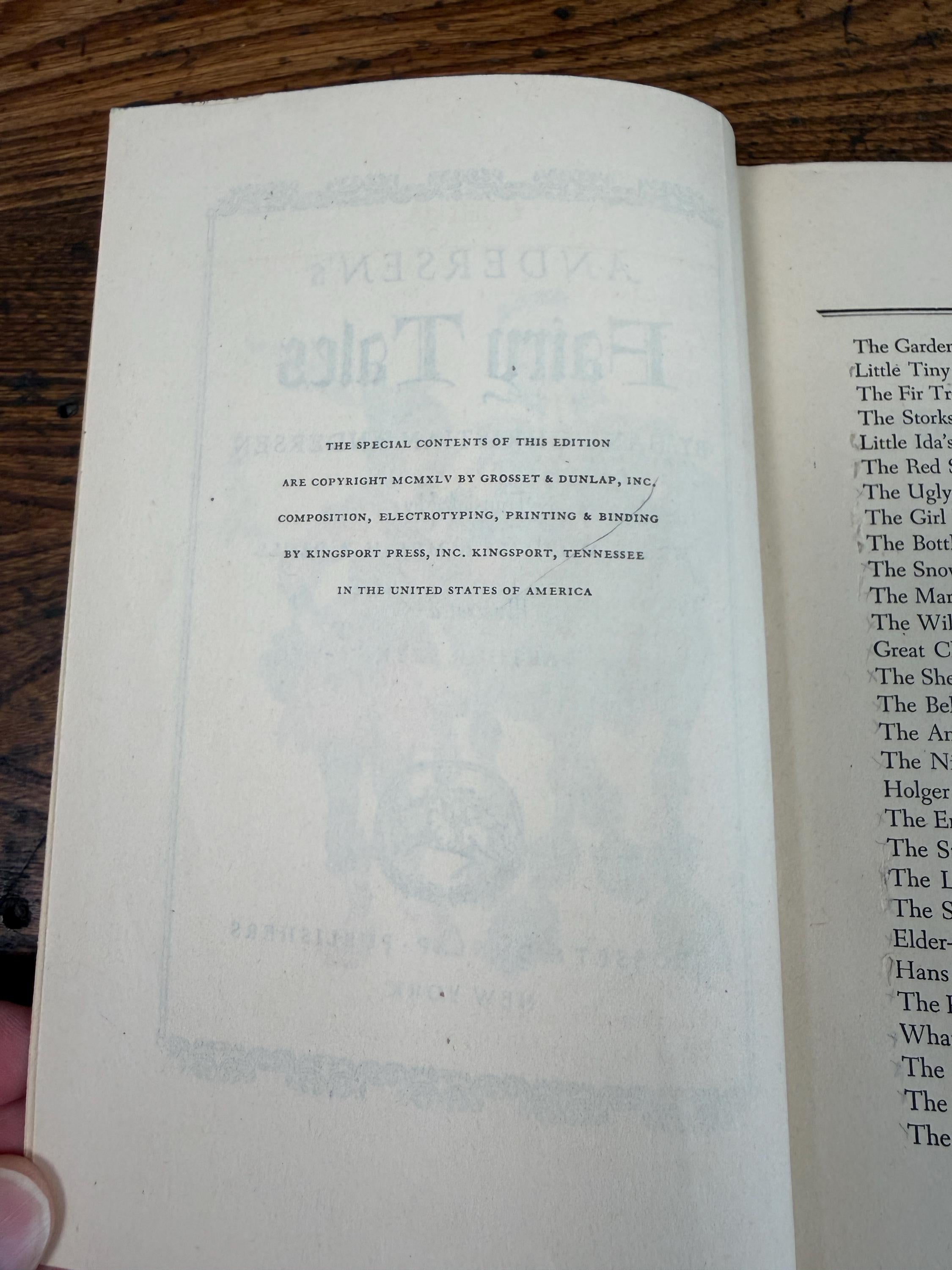 Andersen's Fairy Tales and Grimm's Fairy Tales Box Set | Grosset & Dunlap 1945