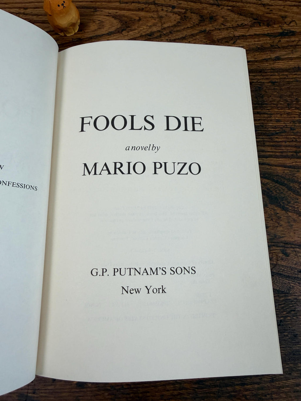Fools Die by Mario Puzo | Hardcover 1978