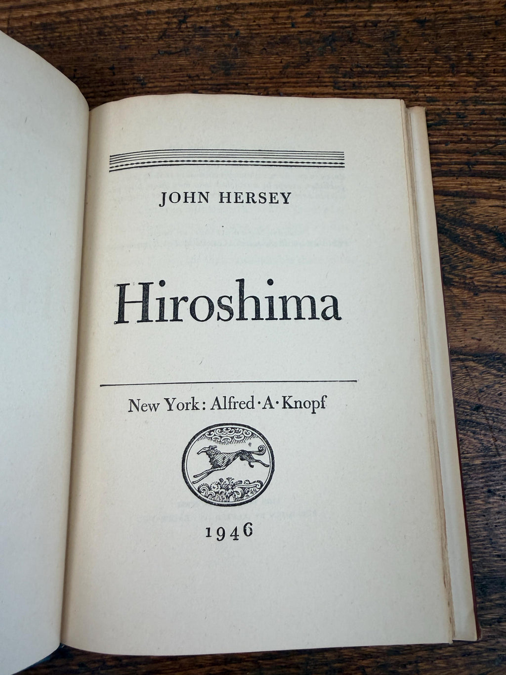 Hiroshima by John Hersey | Hardcover 1946