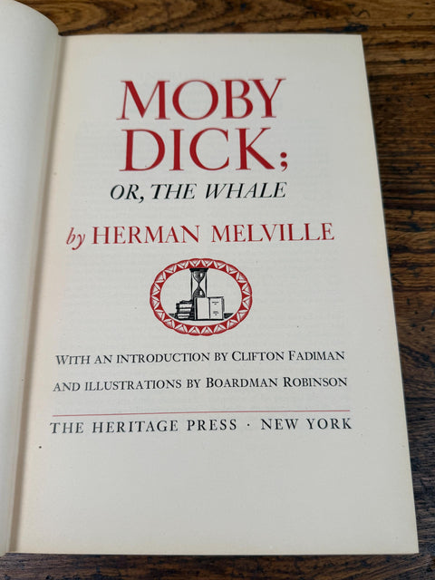 Moby Dick; or, The Whale by Herman Melville | Heritage Press Hardcover 1943