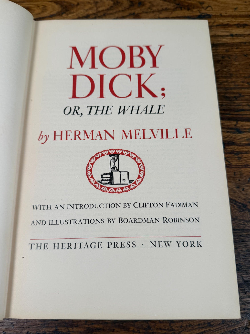 Moby Dick; or, The Whale by Herman Melville | Heritage Press Hardcover 1943