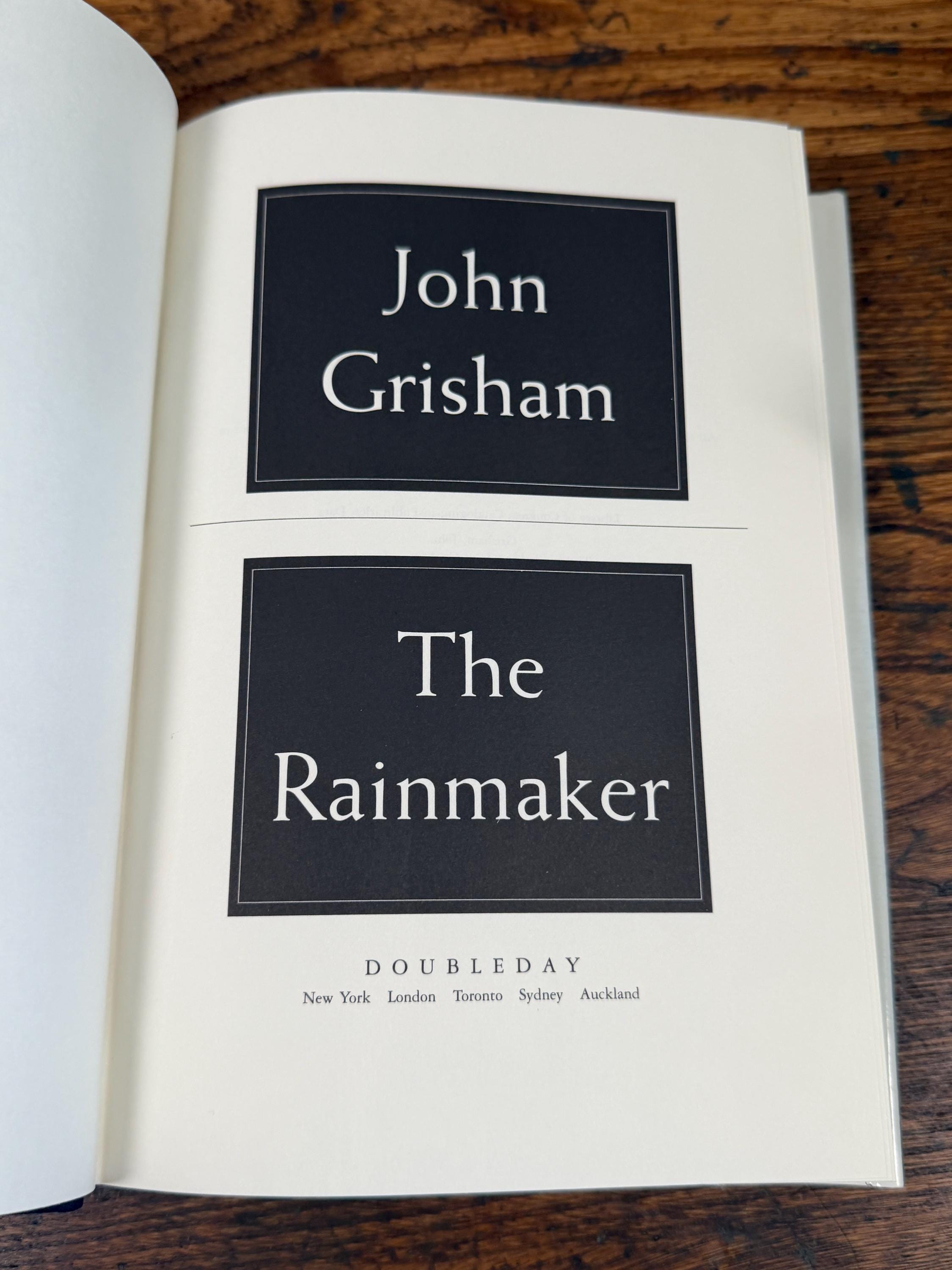 The Rainmaker by John Grisham | First Edition Hardcover 1995