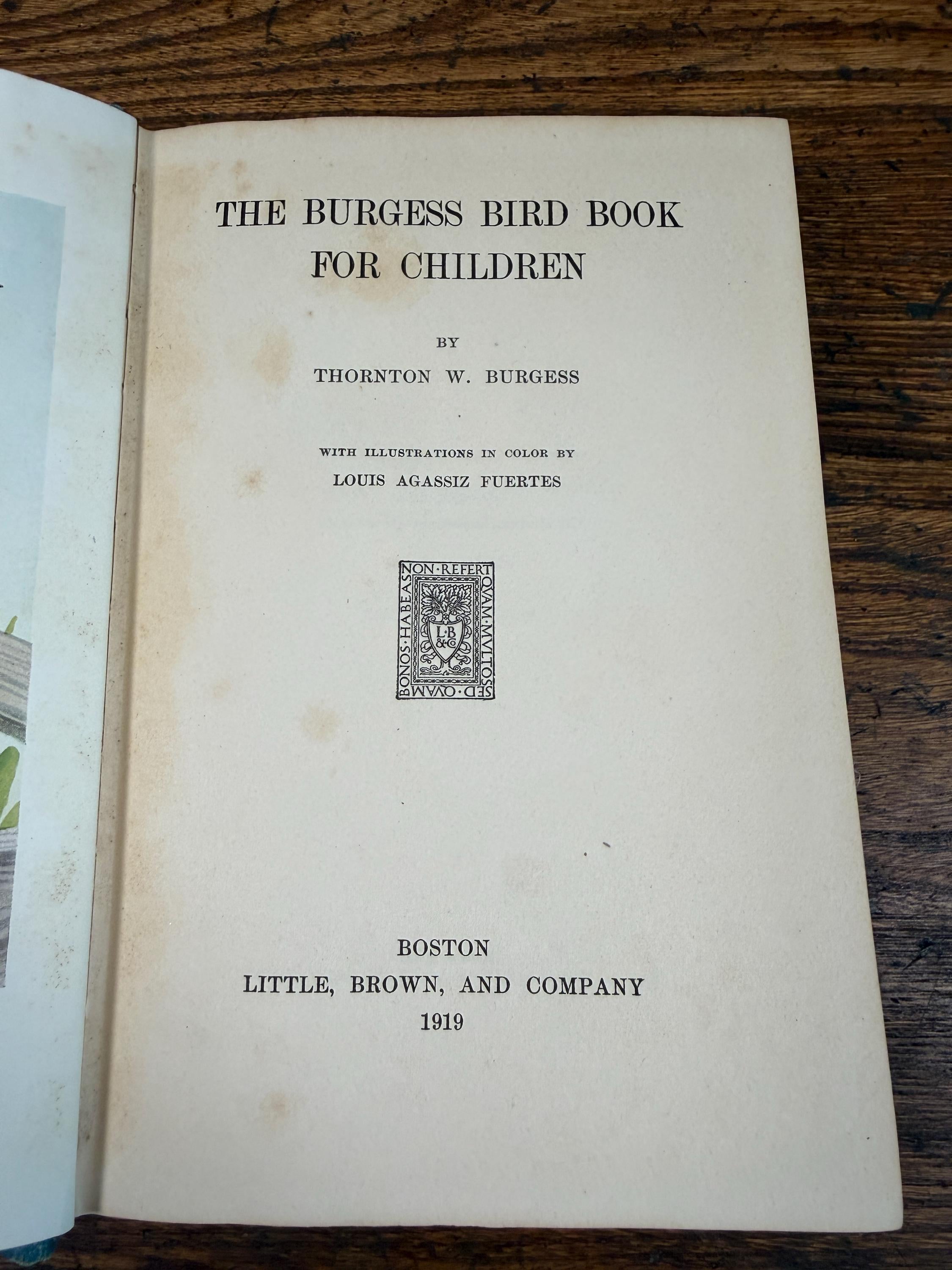 The Burgess Bird Book for Children by Thornton W. Burgess | Hardcover 1919
