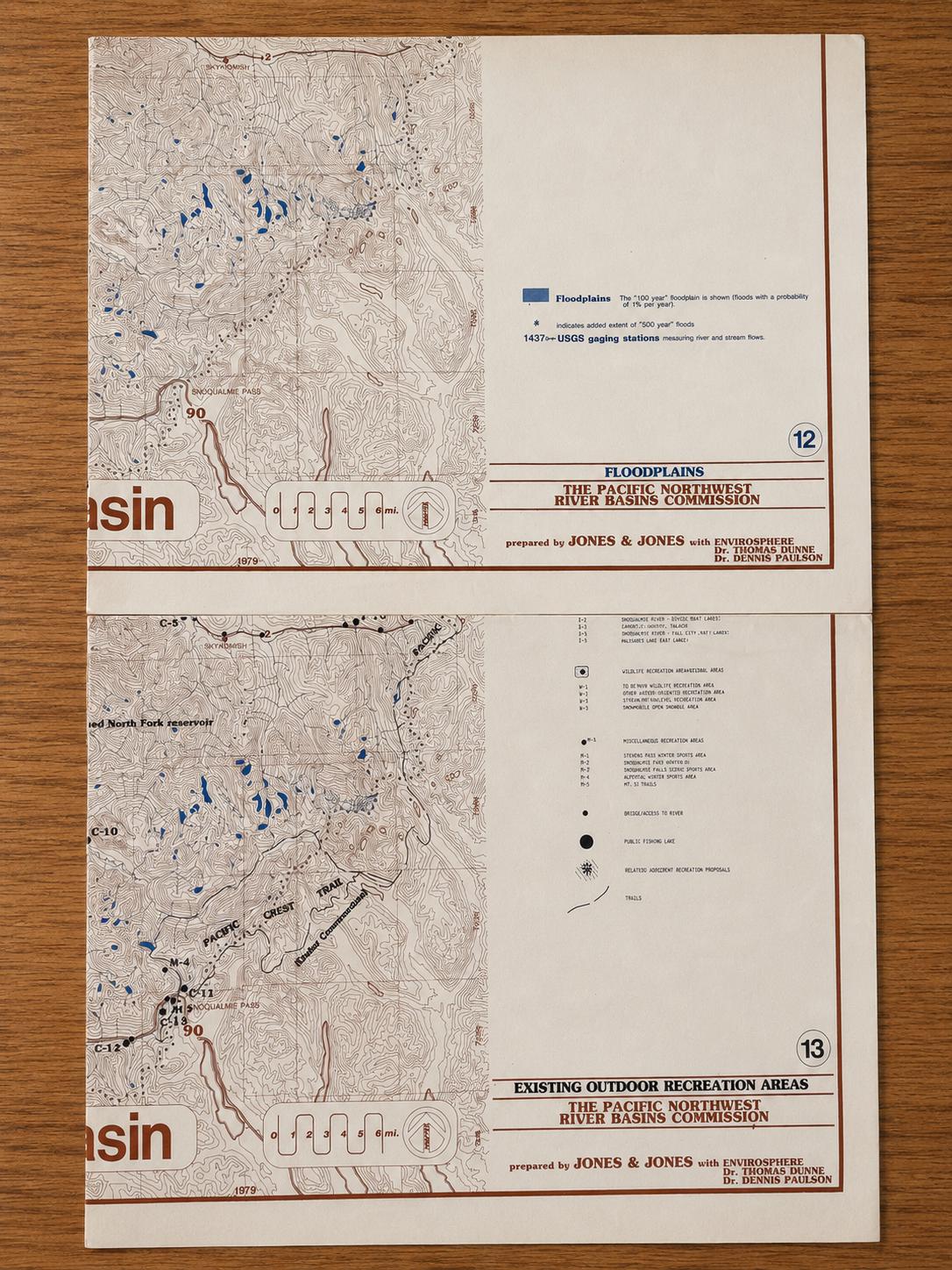 Vintage 1979 Snohomish River Basin Map Set