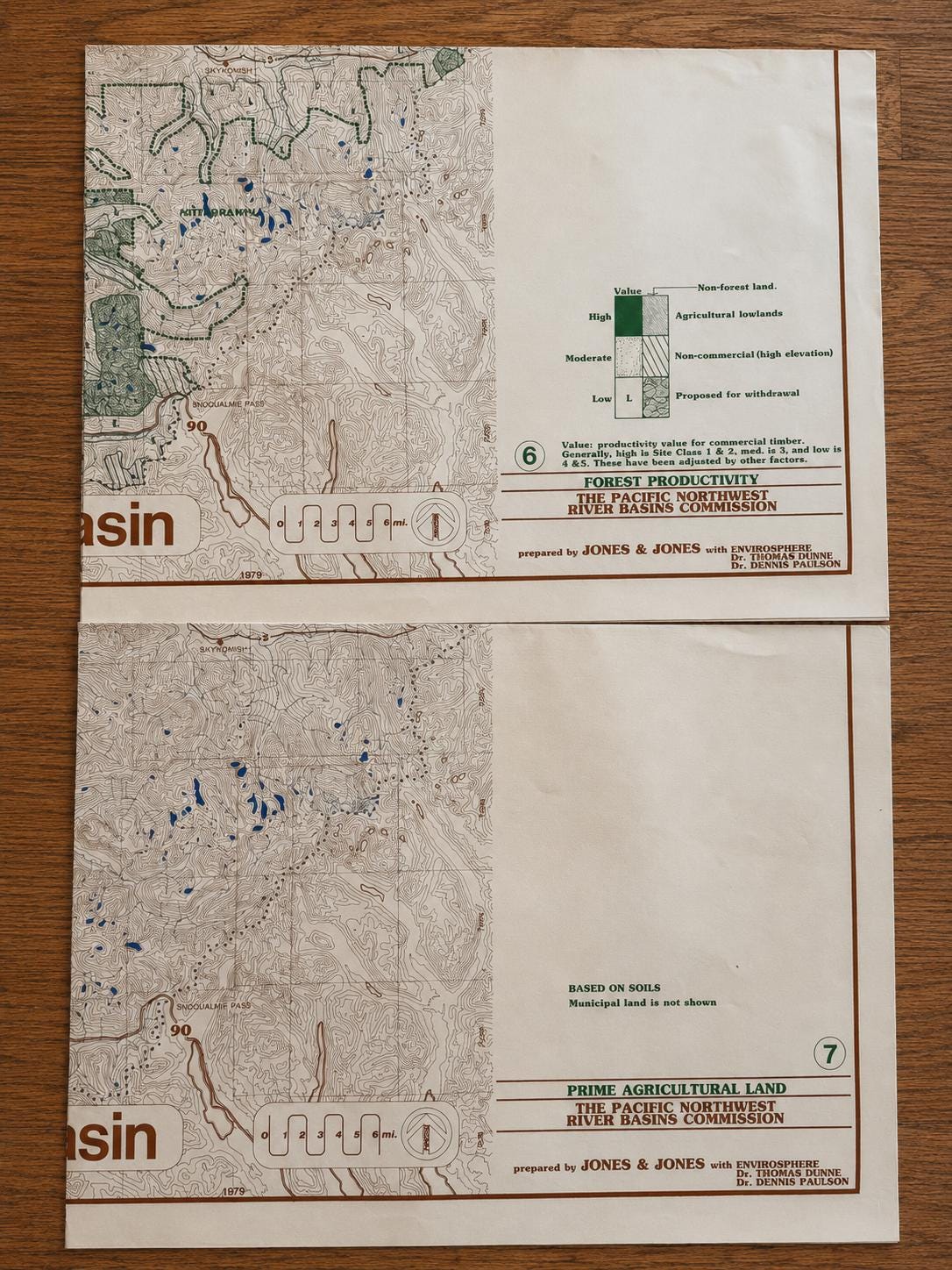 Vintage 1979 Snohomish River Basin Map Set