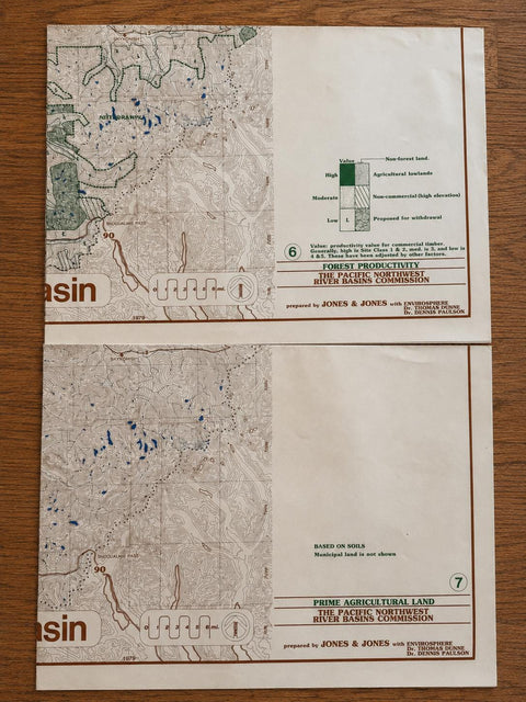 Vintage 1979 Snohomish River Basin Map Set