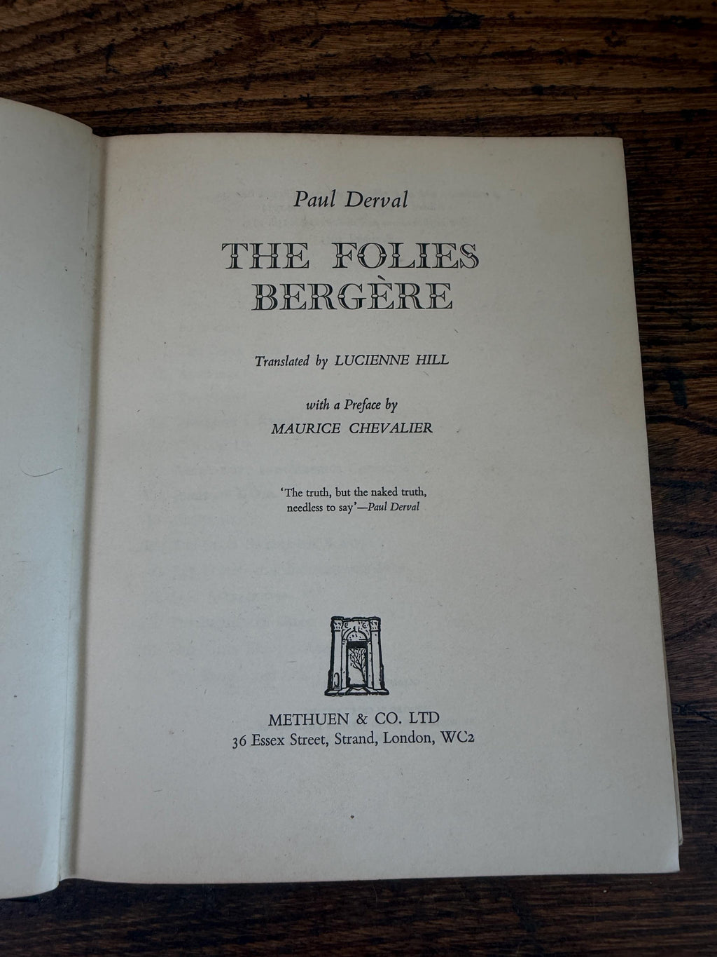 The Folies Bergère by Paul Derval | Hardcover 1955