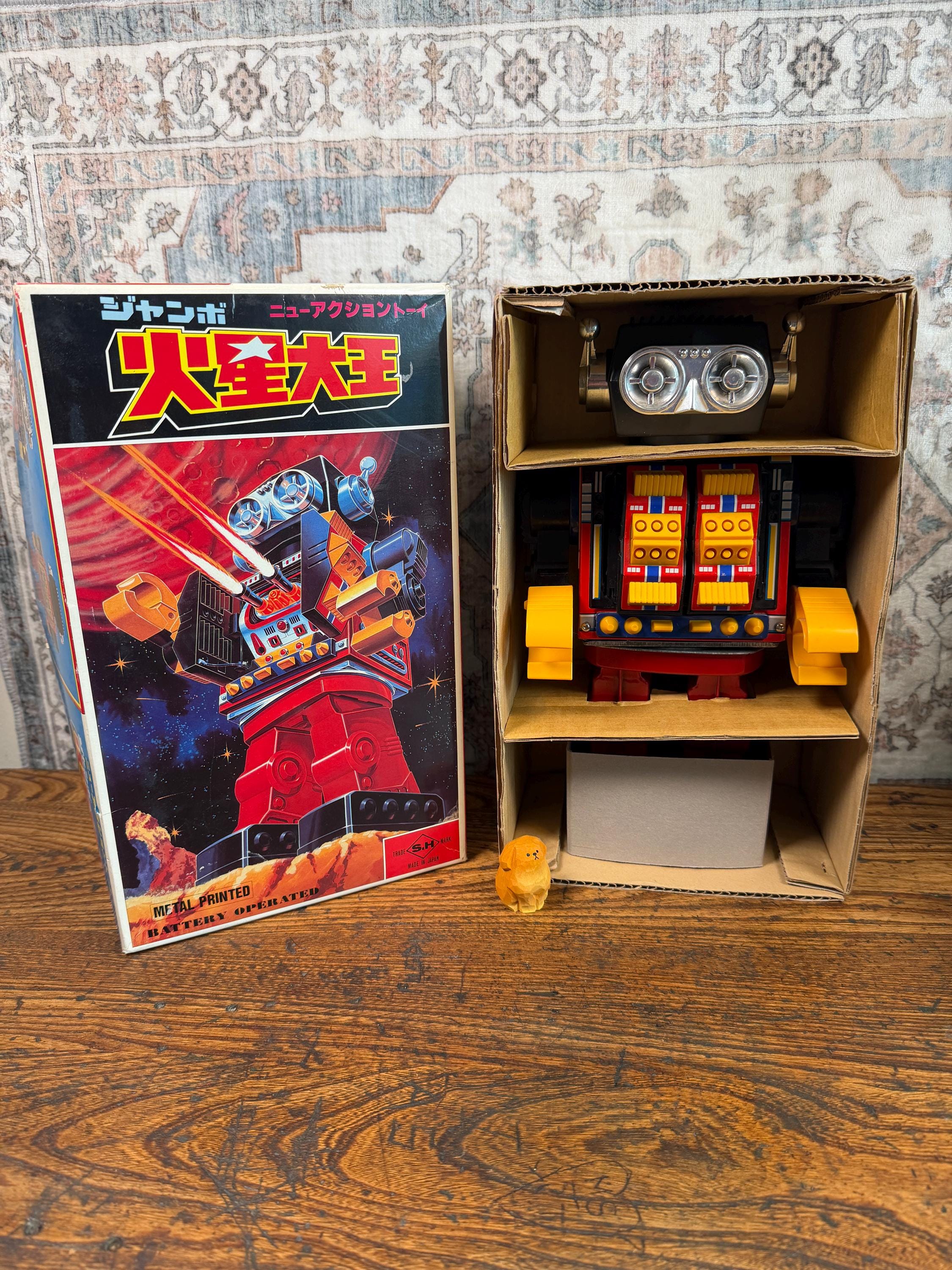 Vintage SH Jumbo Mars King Robot w/ Original Box | Made in Japan Working