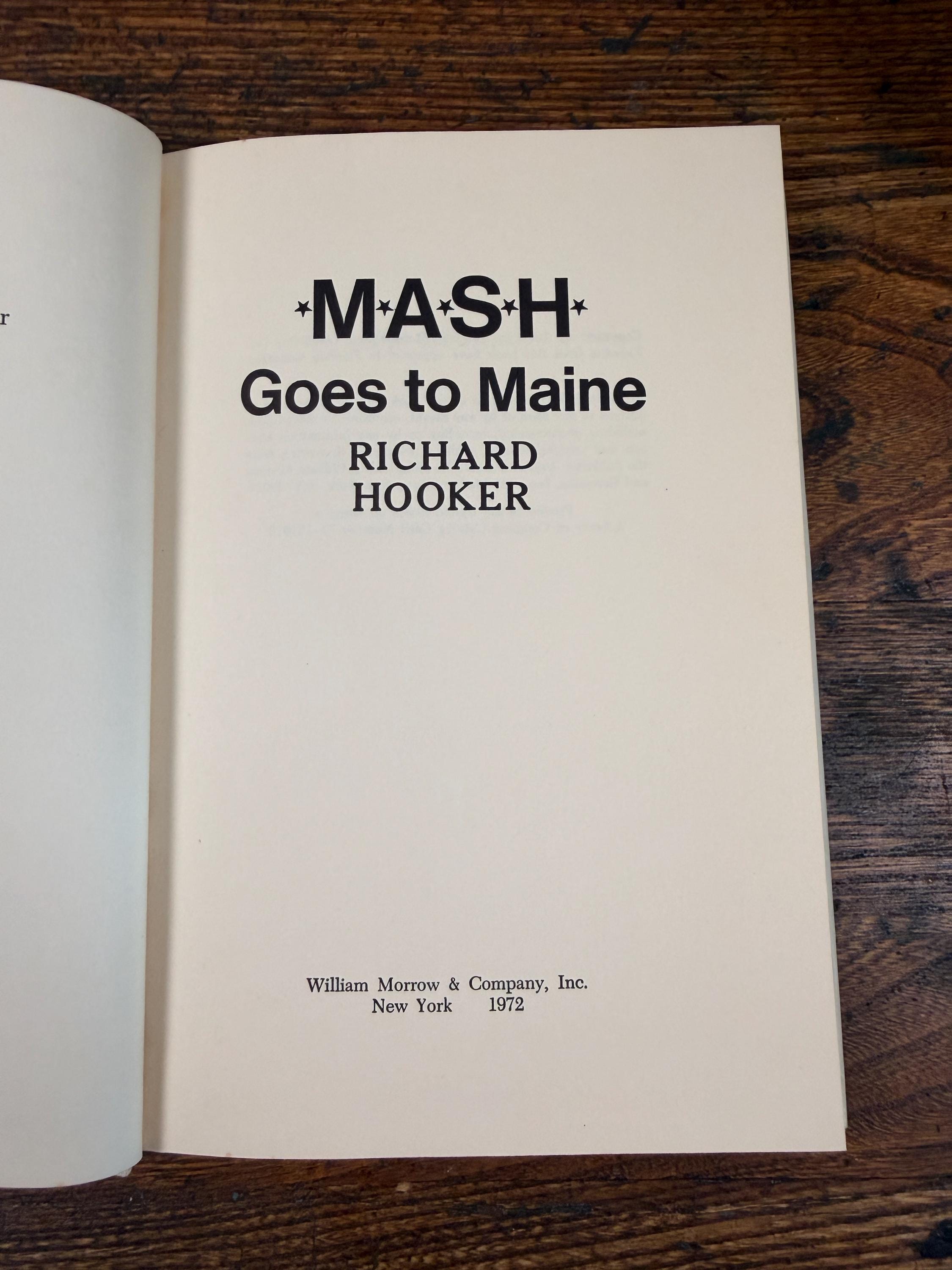 MASH Goes to Maine by Richard Hooker | Hardcover 1972