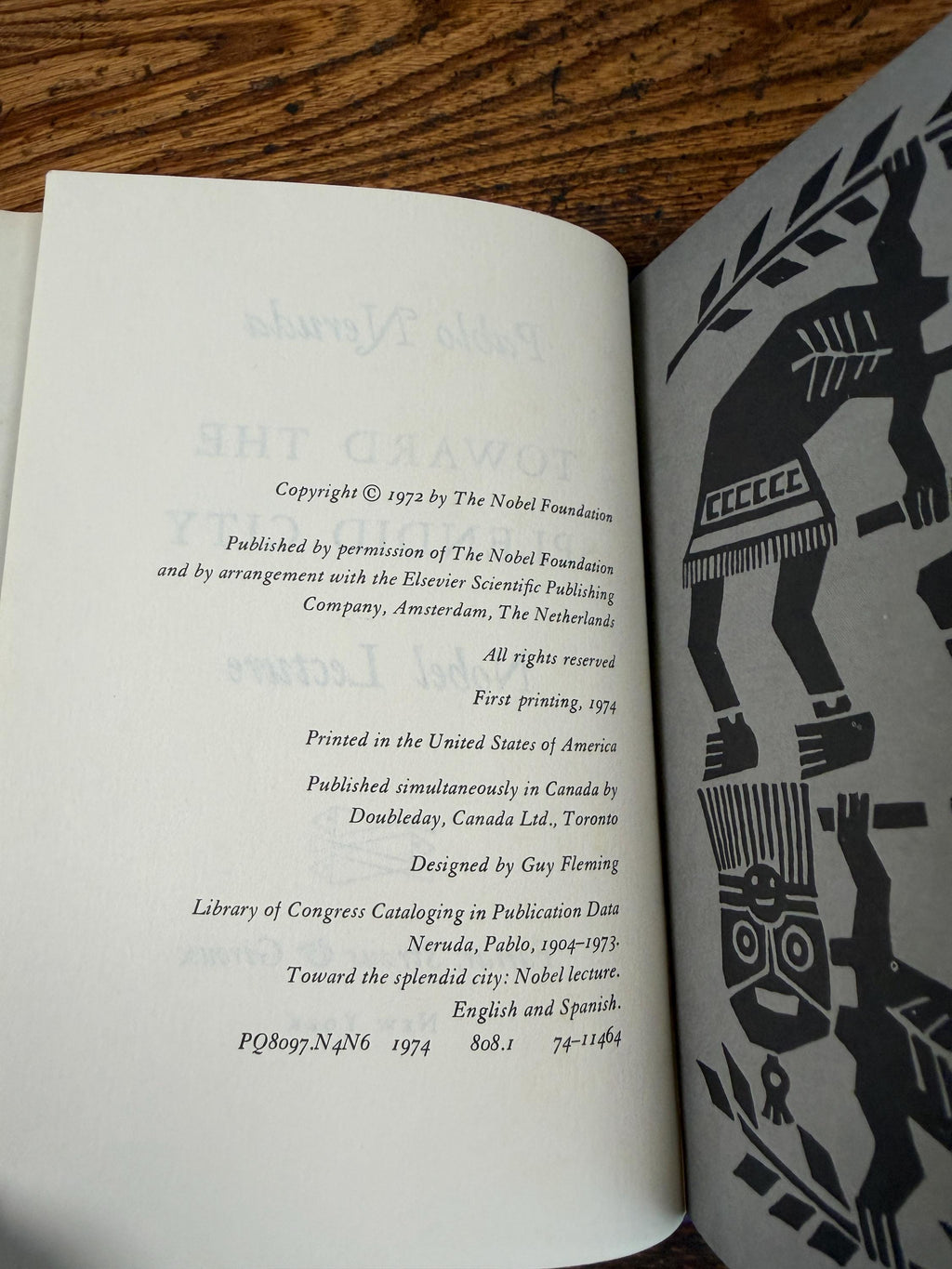 Toward the Splendid City by Pablo Neruda | Hardcover First Printing 1974