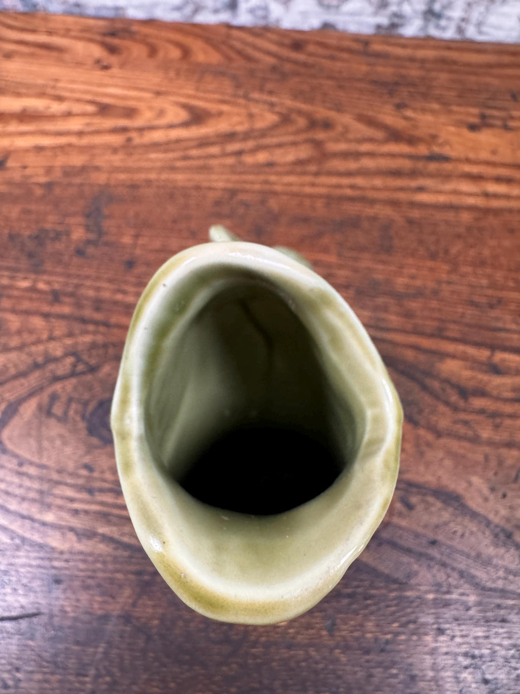 Staffordshire Green Fish Jug Pitcher | Vintage English Pottery
