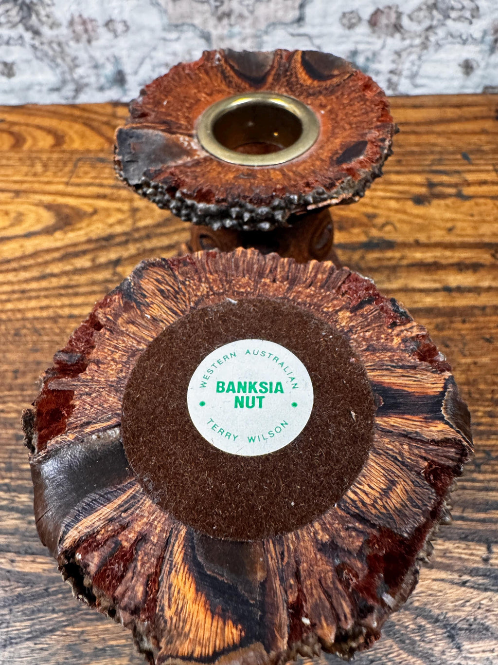 Western Australian Banksia Nut Candlestick Holders by Terry Wilson | Handmade Pair
