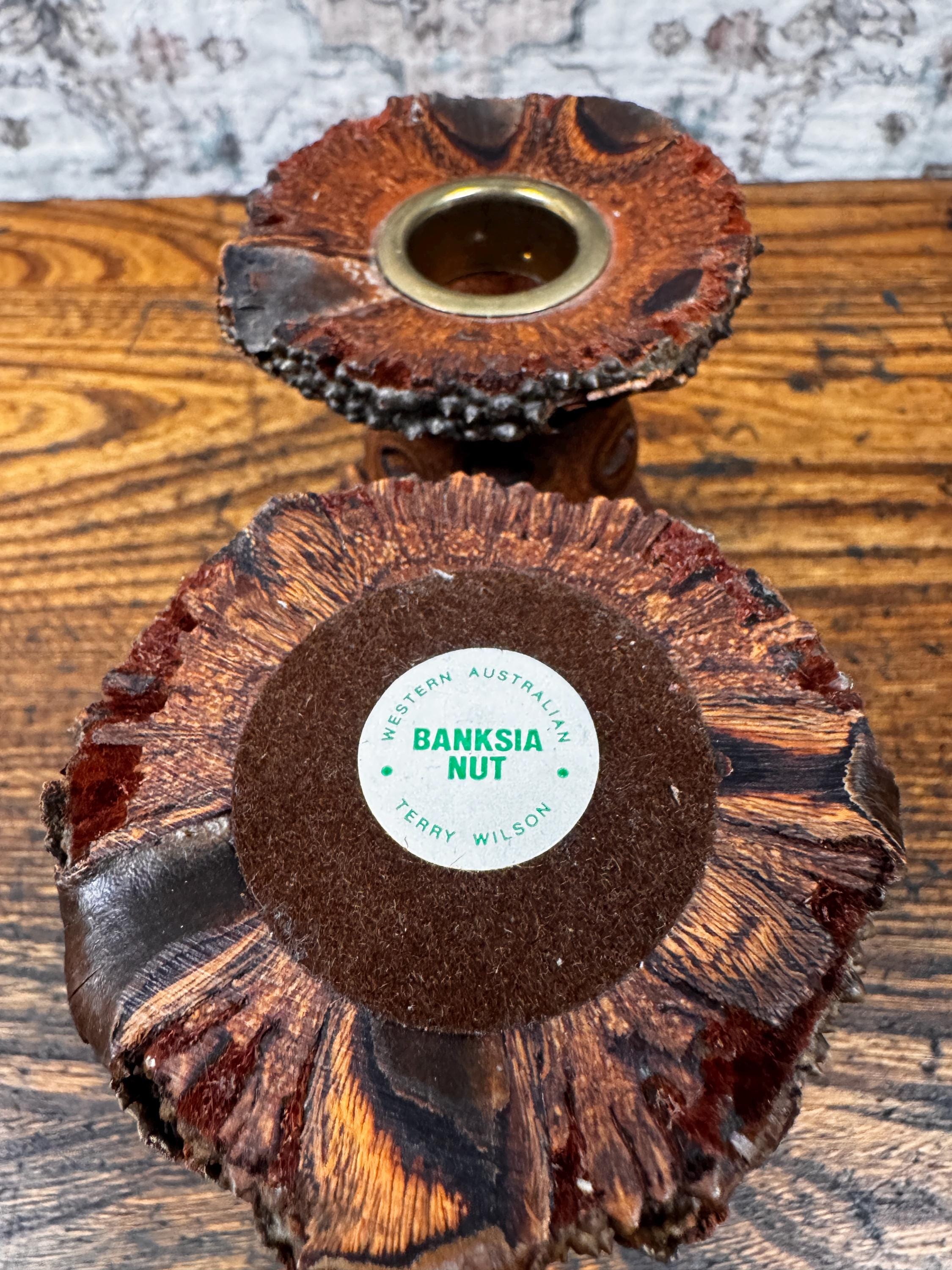 Western Australian Banksia Nut Candlestick Holders by Terry Wilson | Handmade Pair