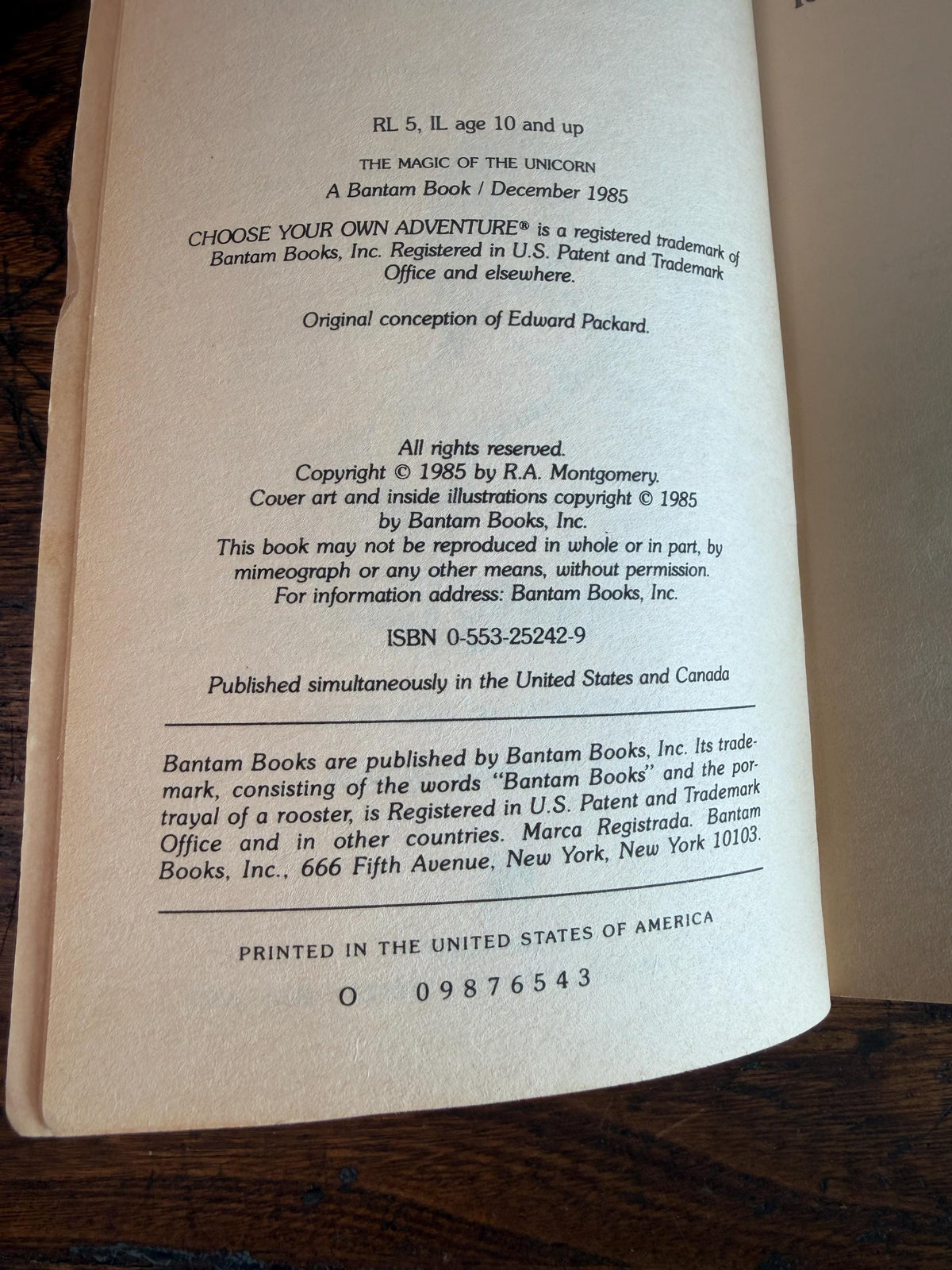 The Magic of the Unicorn by Deborah Lerme Goodman | Choose Your Own Adventure Paperback 1985