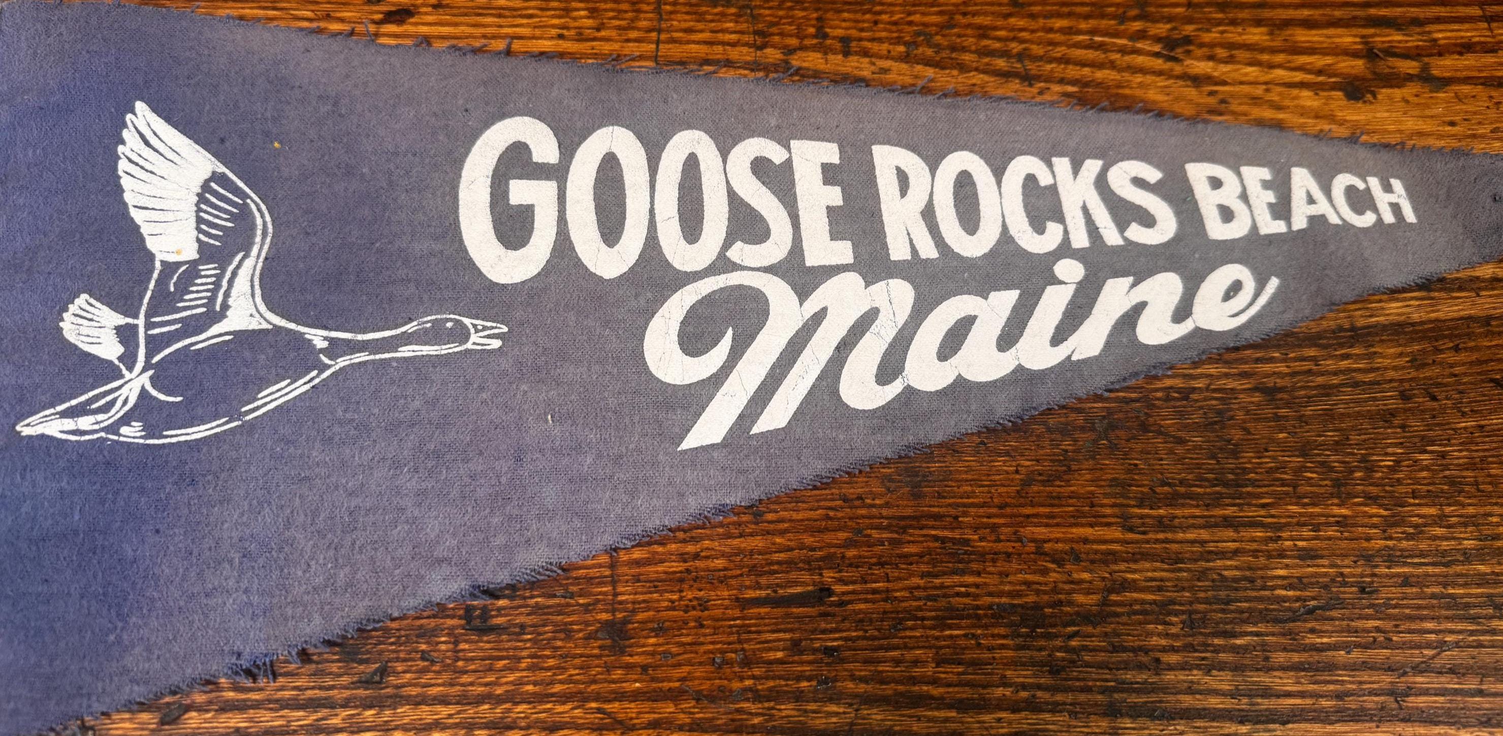 Vintage Goose Rocks Beach Felt Pennant