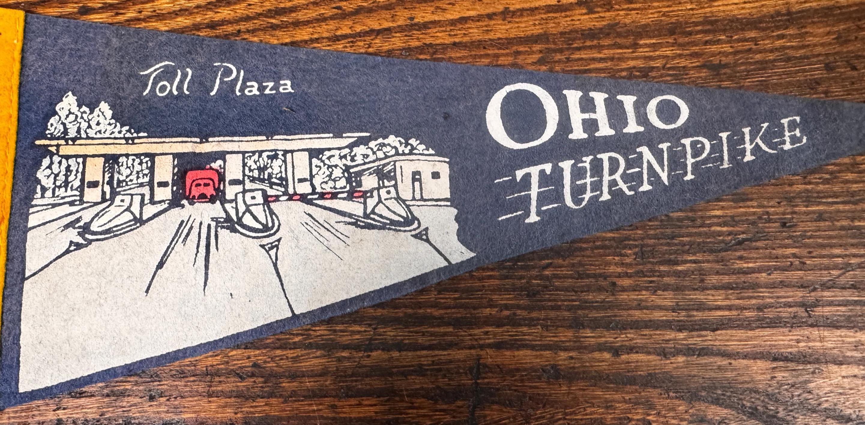 Vintage Ohio Turnpike Felt Pennant