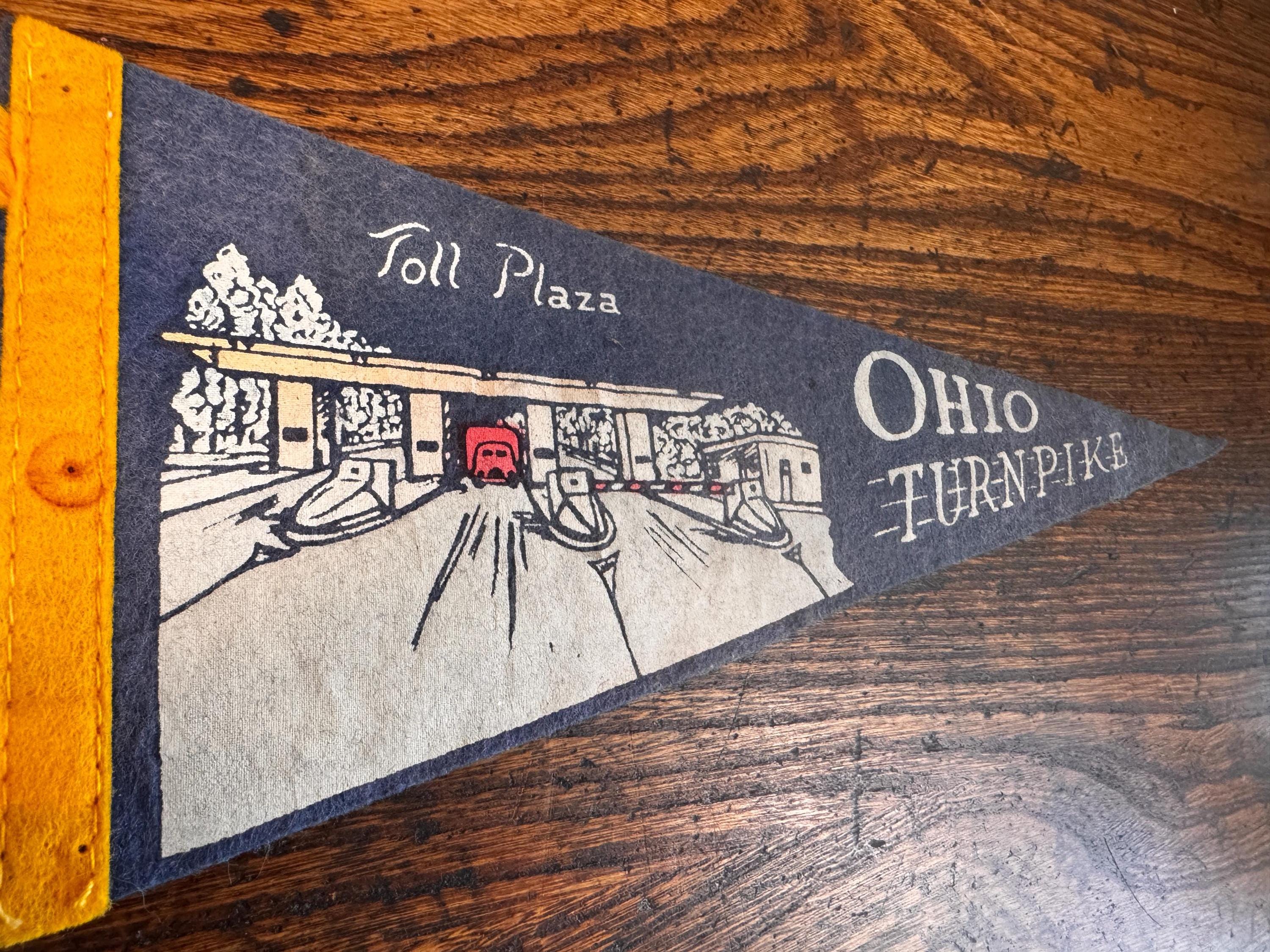 Vintage Ohio Turnpike Felt Pennant
