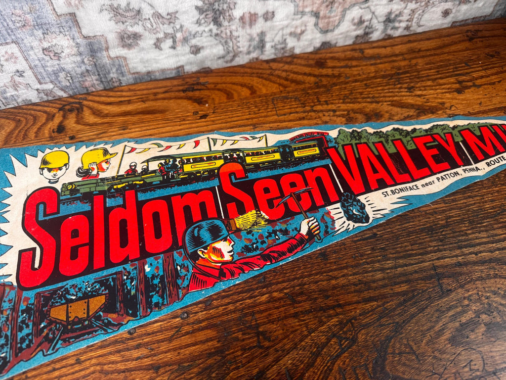Vintage Seldom Seen Valley Mine Pennant