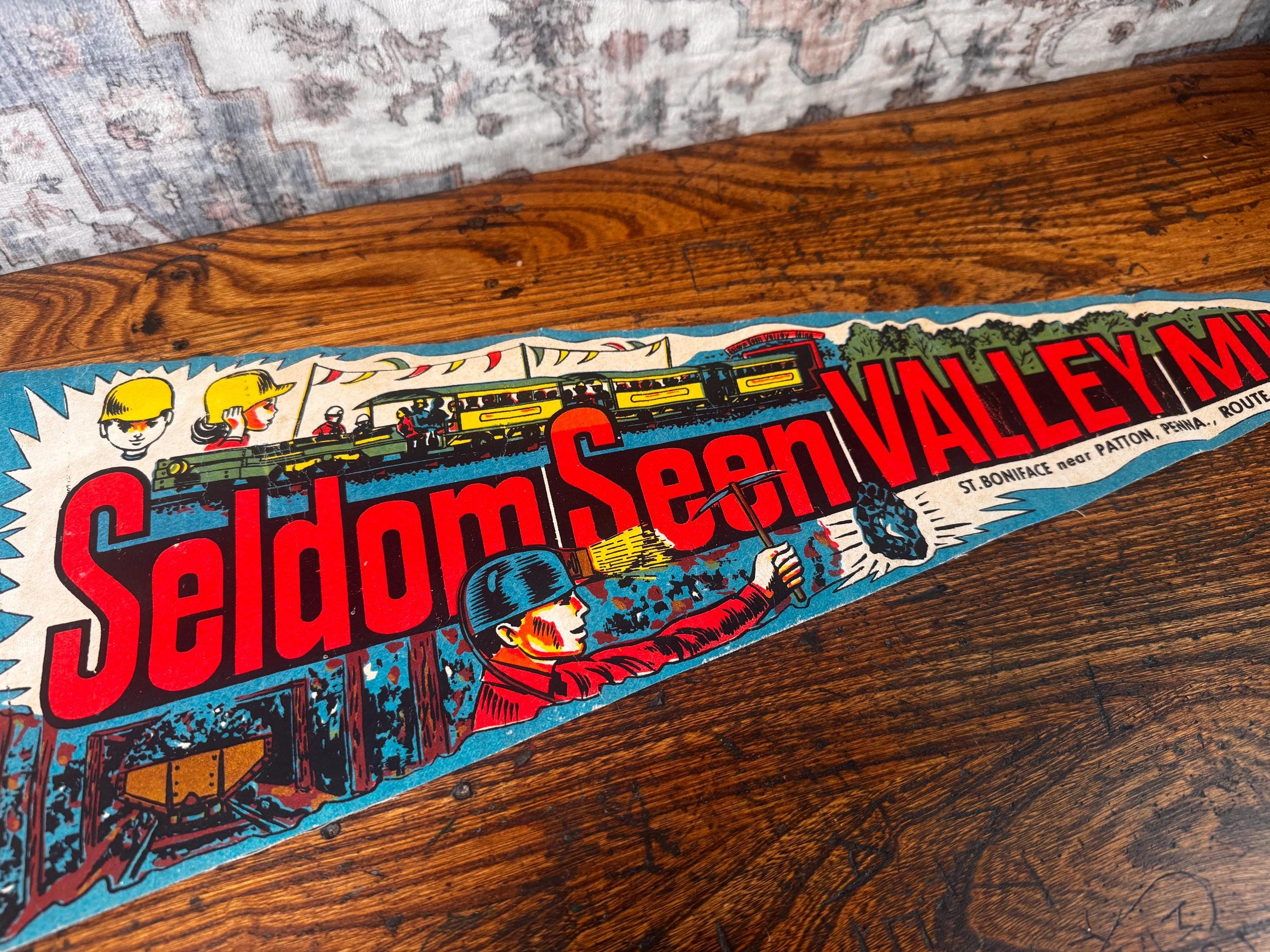 Vintage Seldom Seen Valley Mine Pennant