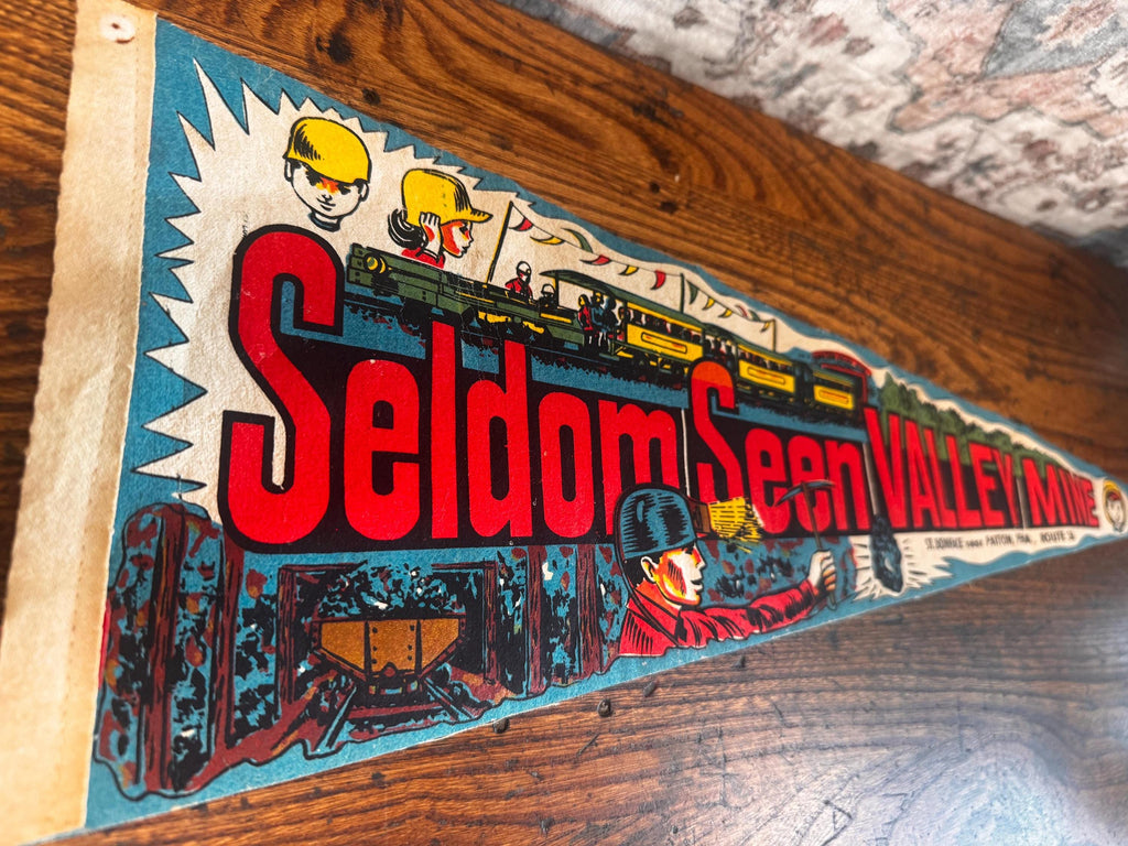 Vintage Seldom Seen Valley Mine Pennant