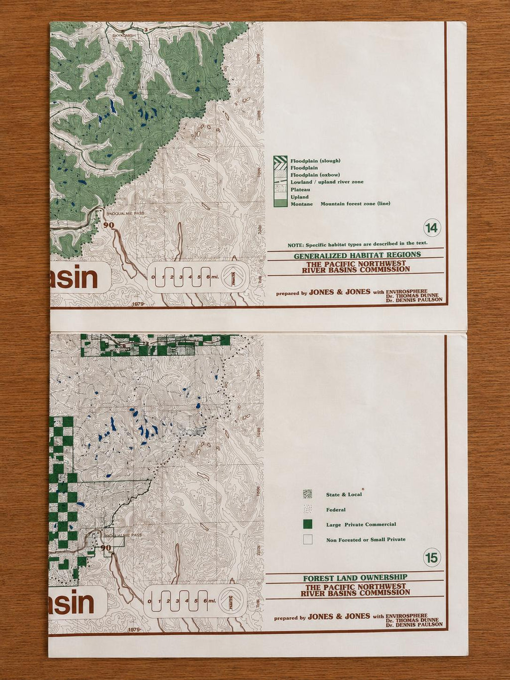 Vintage 1979 Snohomish River Basin Map Set