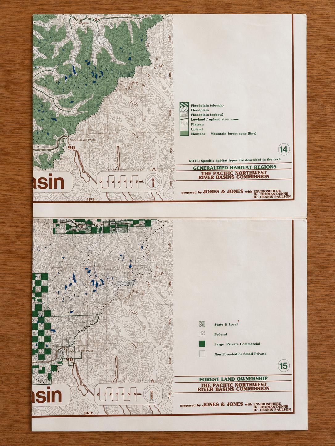 Vintage 1979 Snohomish River Basin Map Set