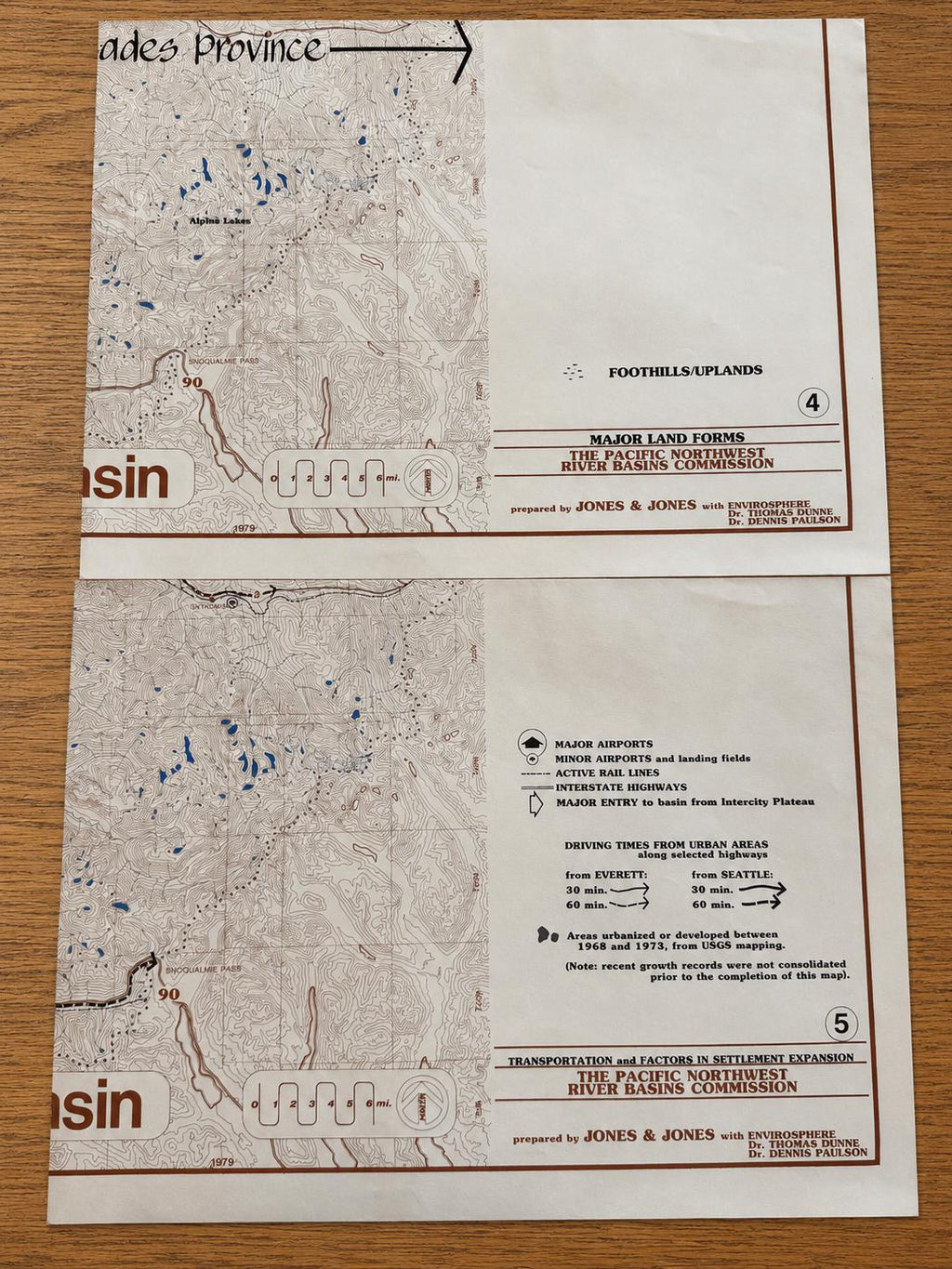 Vintage 1979 Snohomish River Basin Map Set