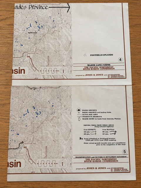 Vintage 1979 Snohomish River Basin Map Set