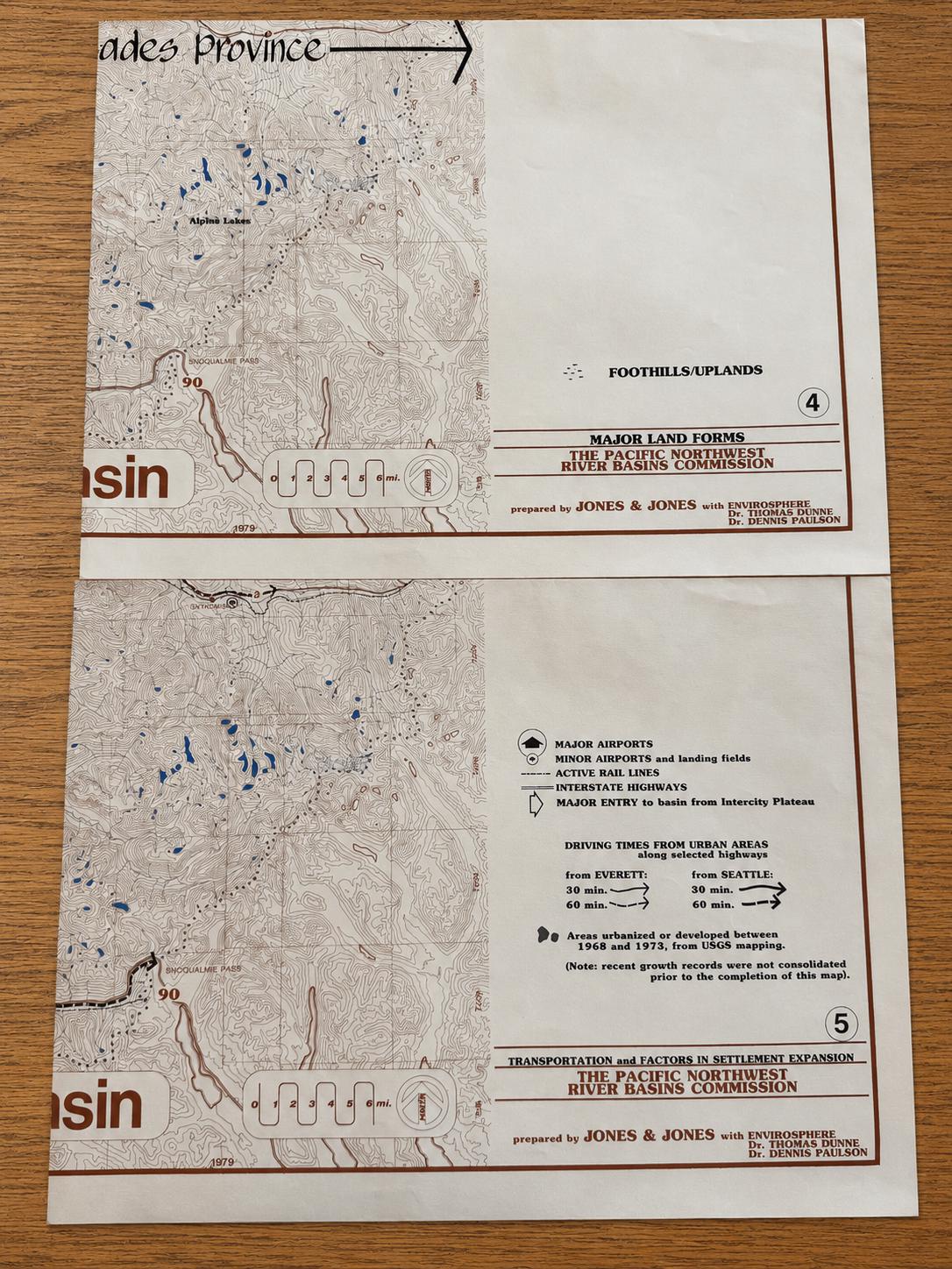 Vintage 1979 Snohomish River Basin Map Set