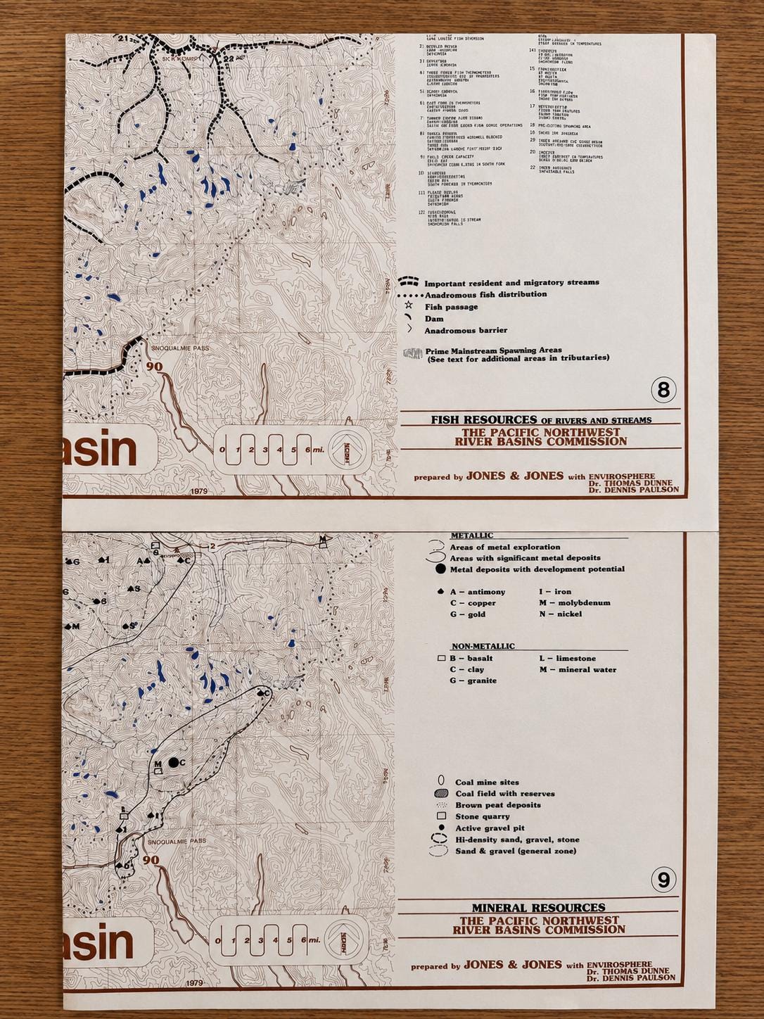 Vintage 1979 Snohomish River Basin Map Set