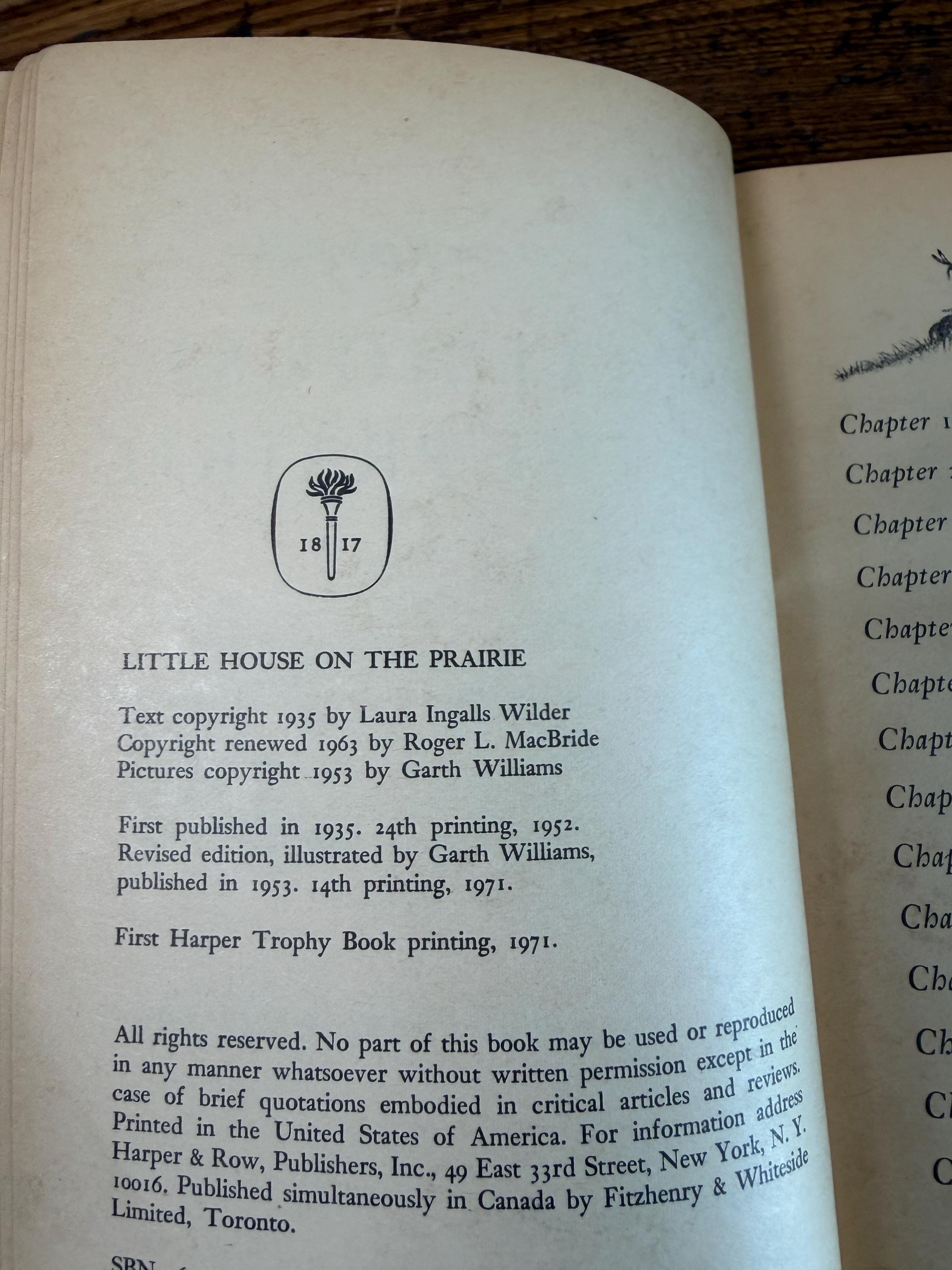 Little House on the Prairie Series by Laura Ingalls Wilder | Paperback Set 1971